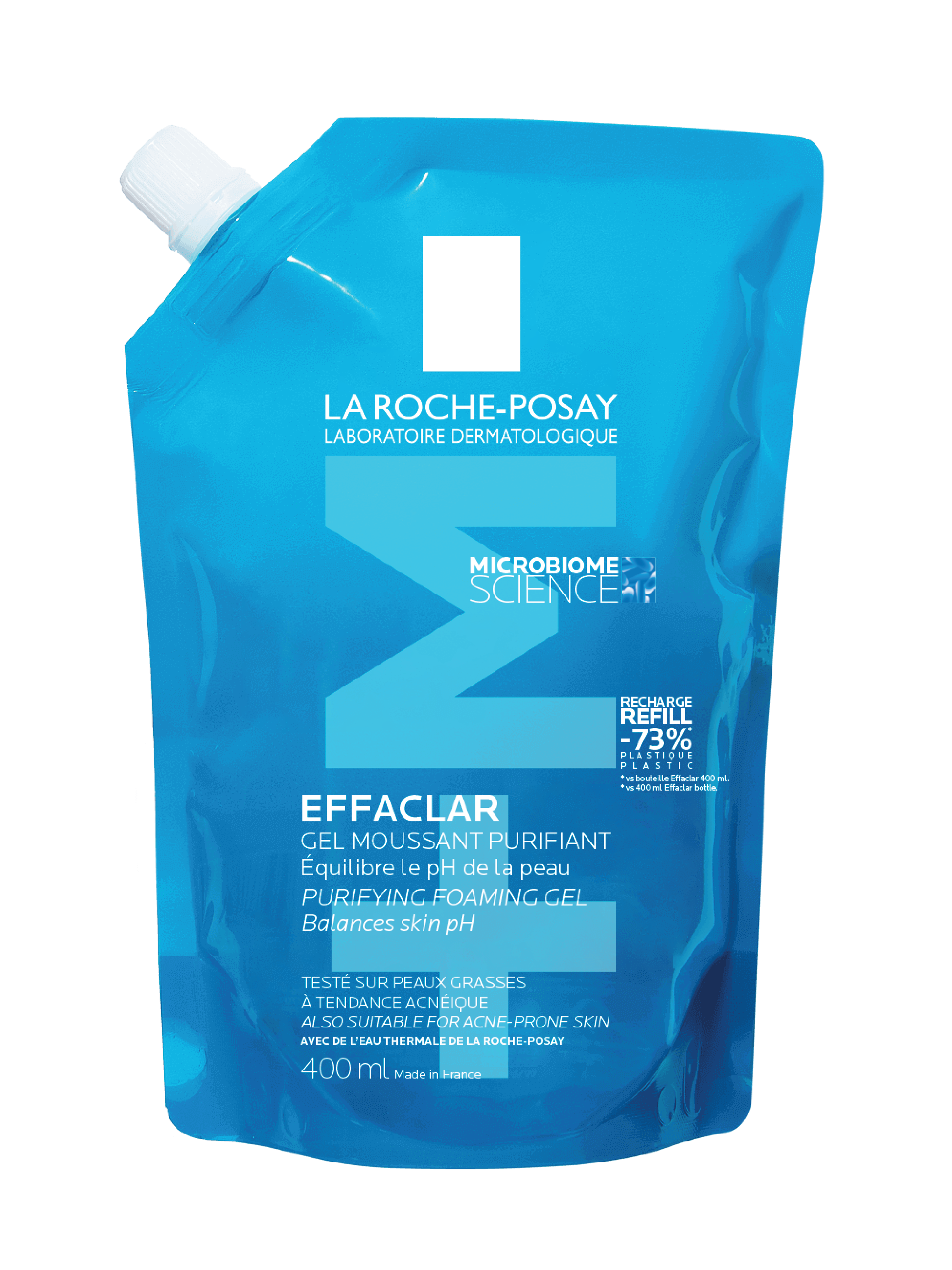 La Roche-Posay Effaclar Cleansing Gel +M Refill, 400 ml