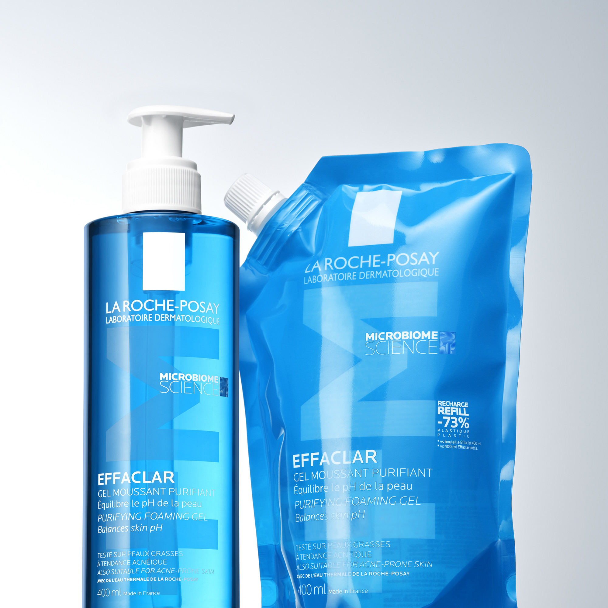 La Roche-Posay Effaclar Cleansing Gel +M Refill, 400 ml