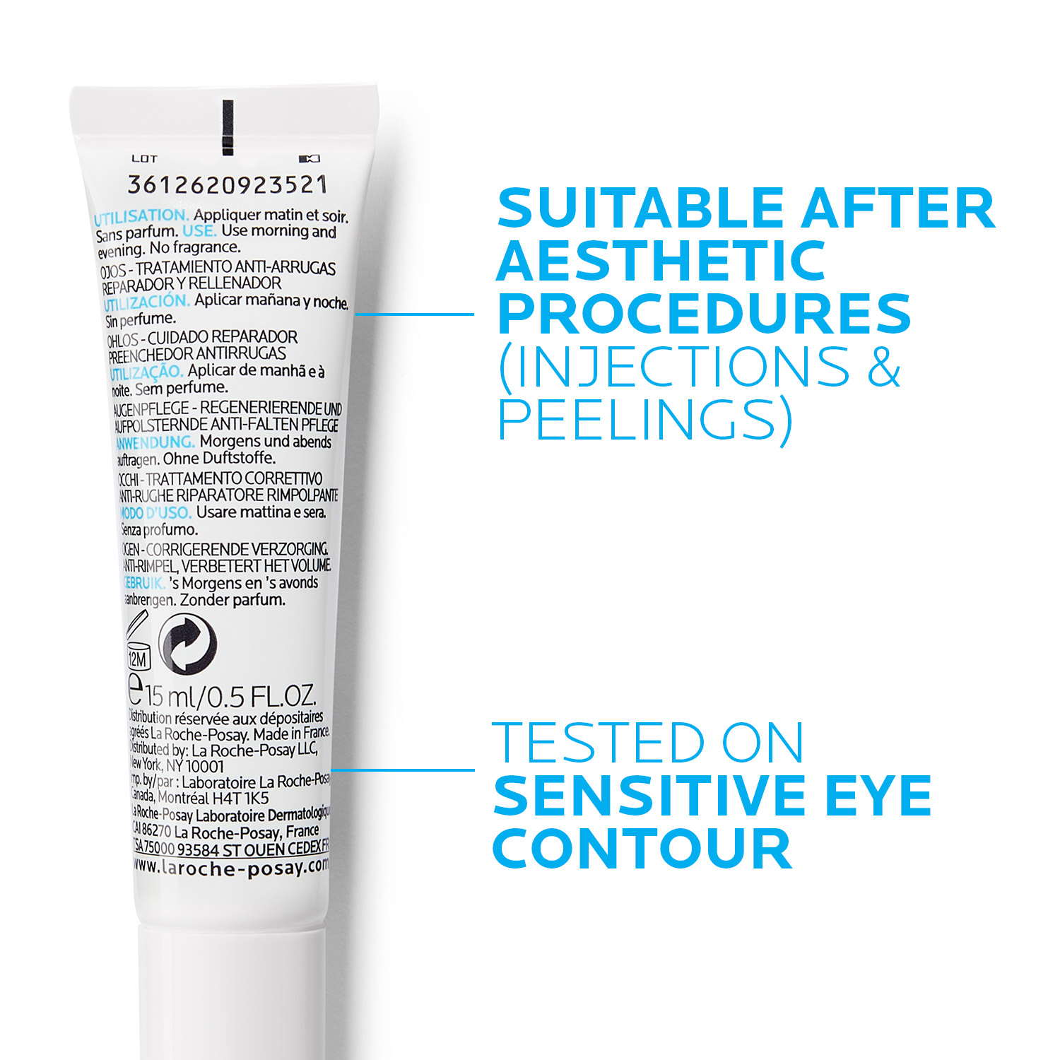 La Roche-Posay Hyalu B5 Eyes Øyekrem, 15 ml