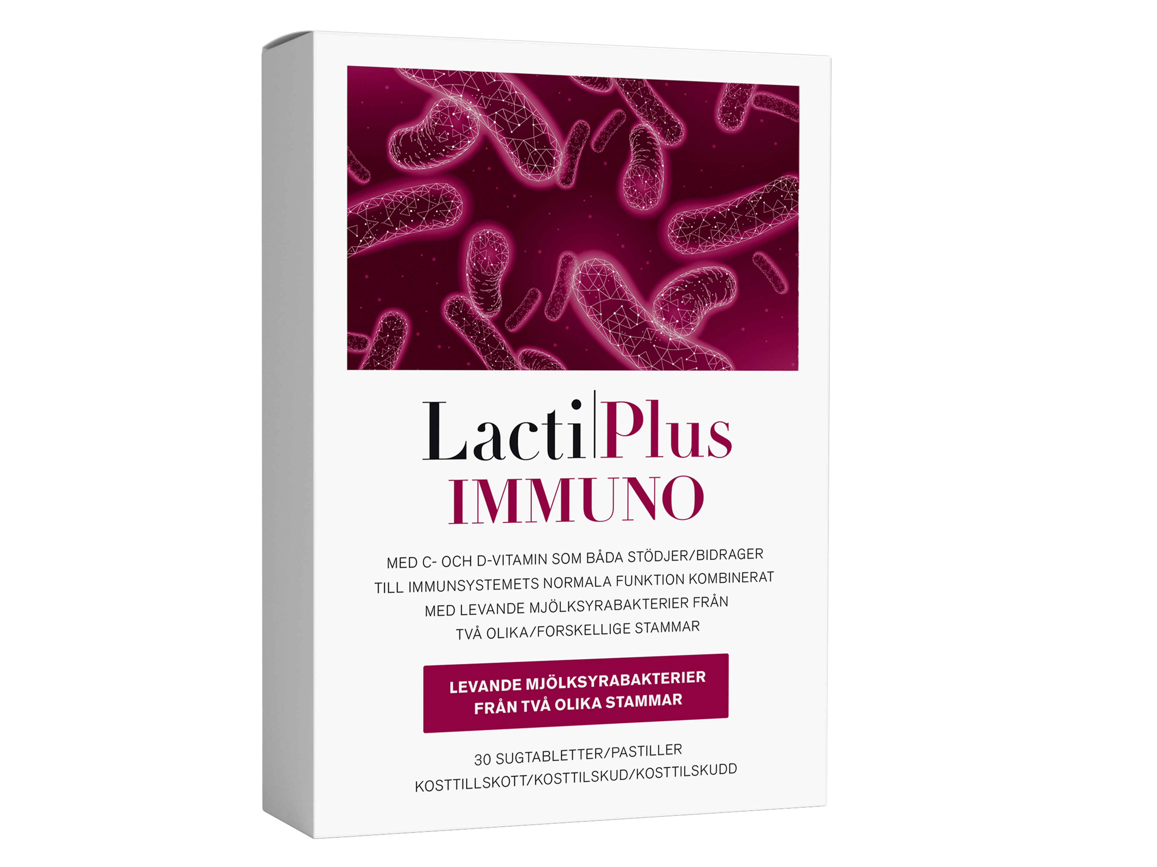 LactiPlus Immuno – melkesyrebakterier for immunforsvaret, 30 sugetabletter