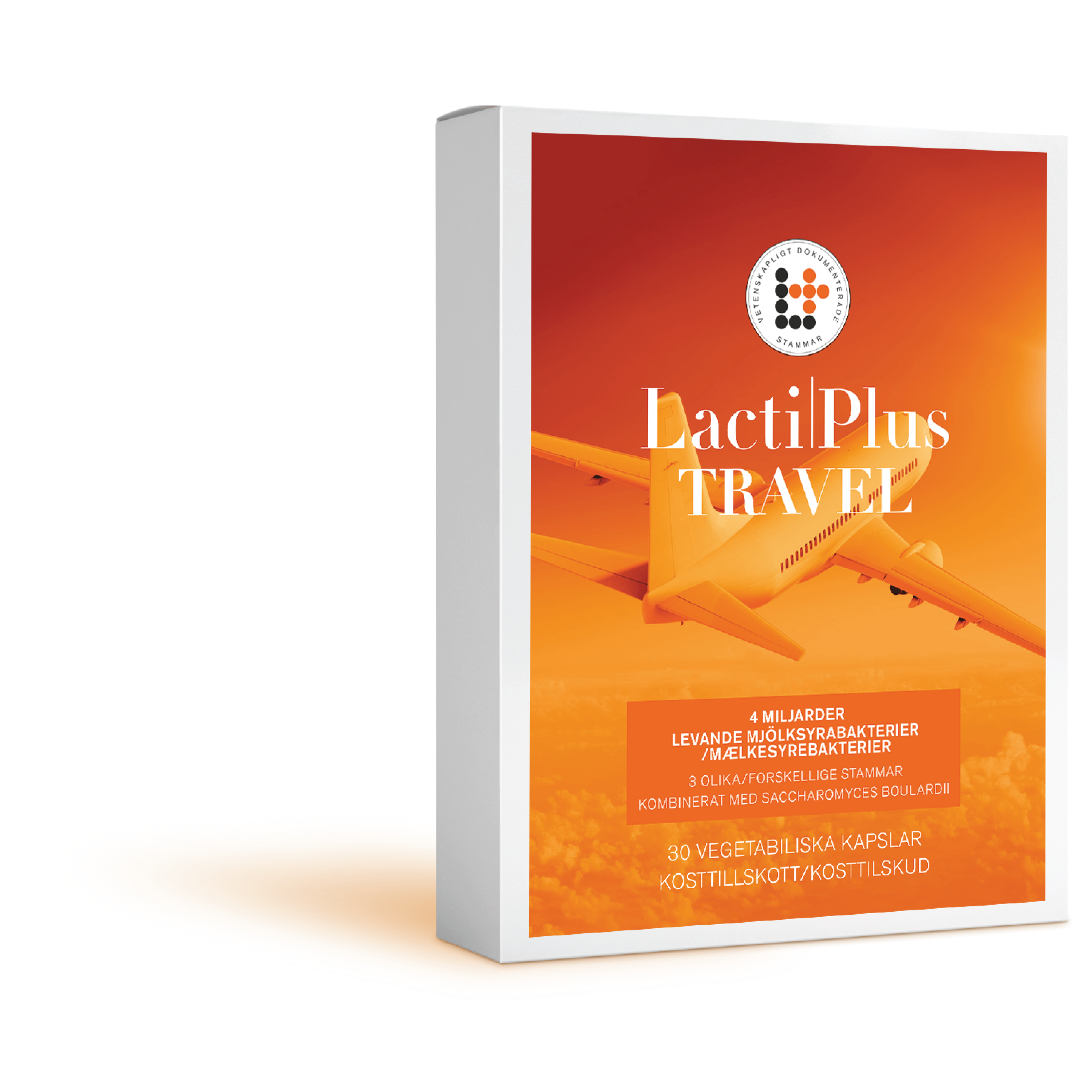 LactiPlus Travel – melkesyrebakterier for reise, 30 stk.