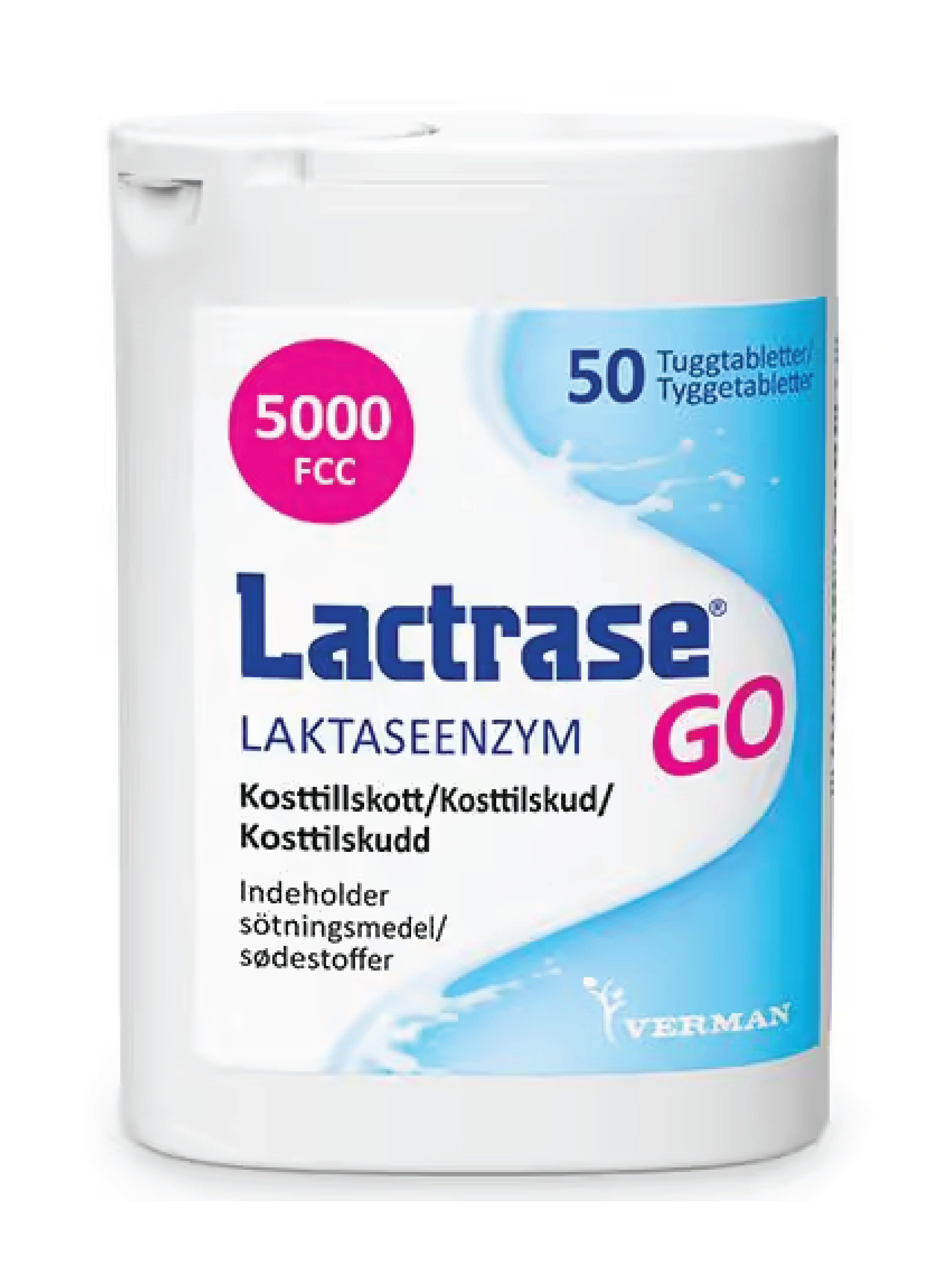 Lactrase GO Tyggetabletter, 50 stk.
