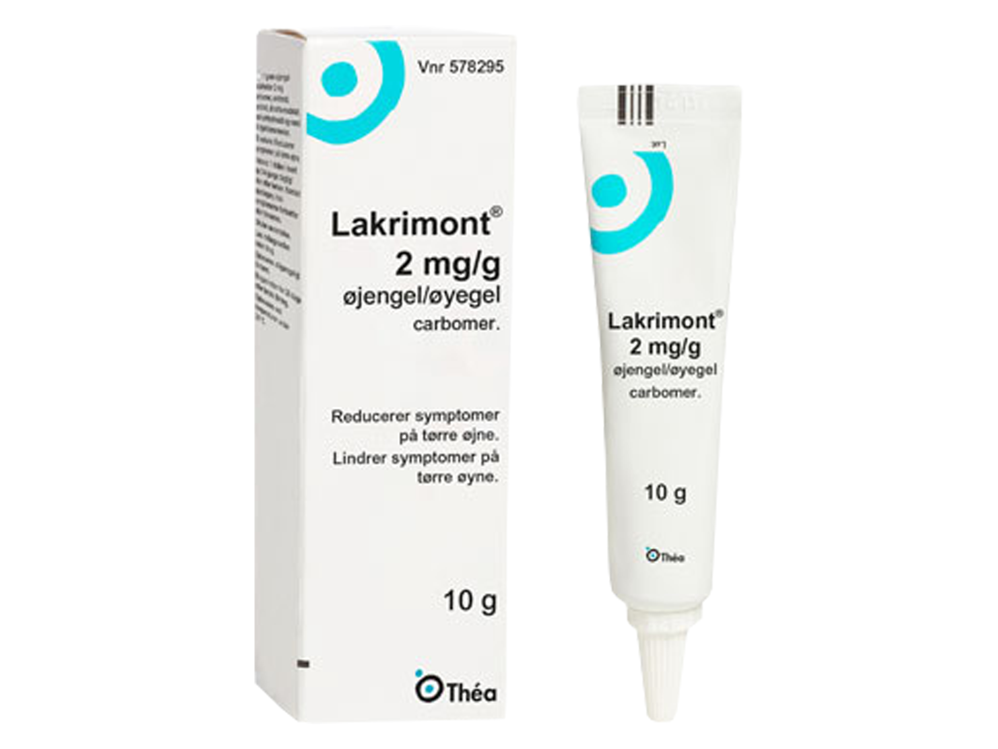 Lakrimont Øyegel 2mg/g for tørre øyne, 10 g.