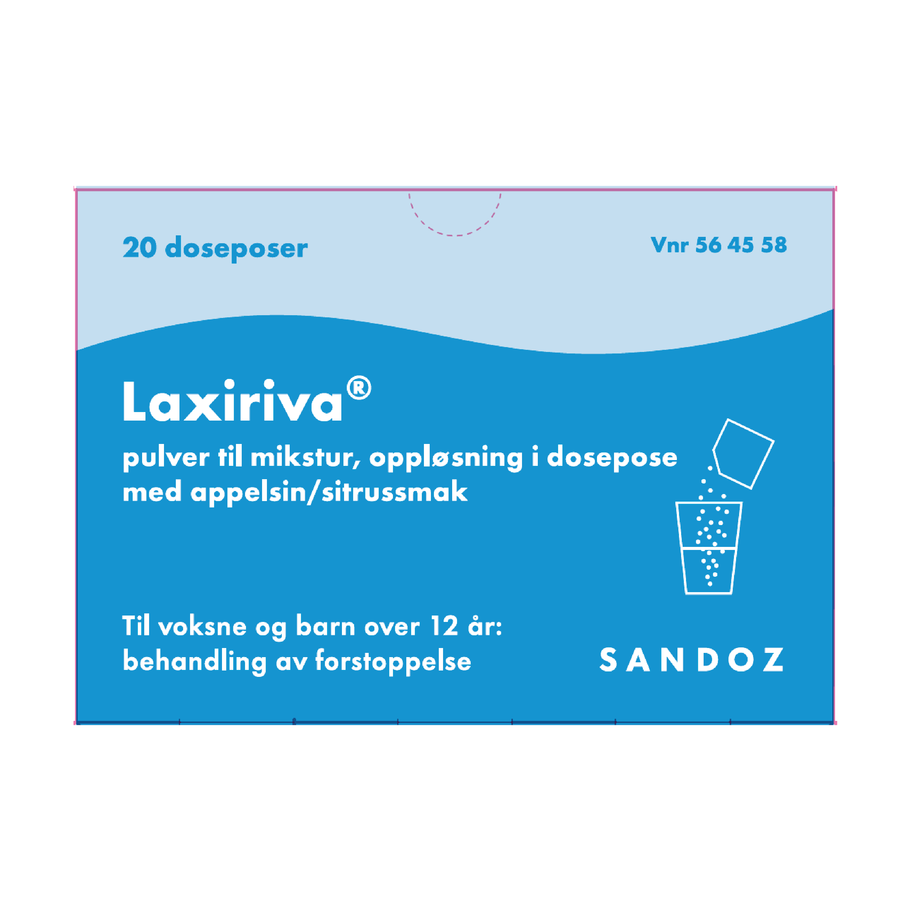 Laxiriva Pulver til mikstur doseposer, Sitrus, 20 stk.