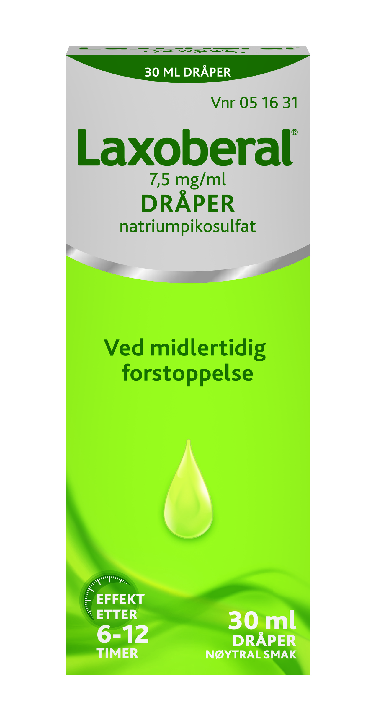 Laxoberal Dråper 7,5mg/ml, 30 ml.