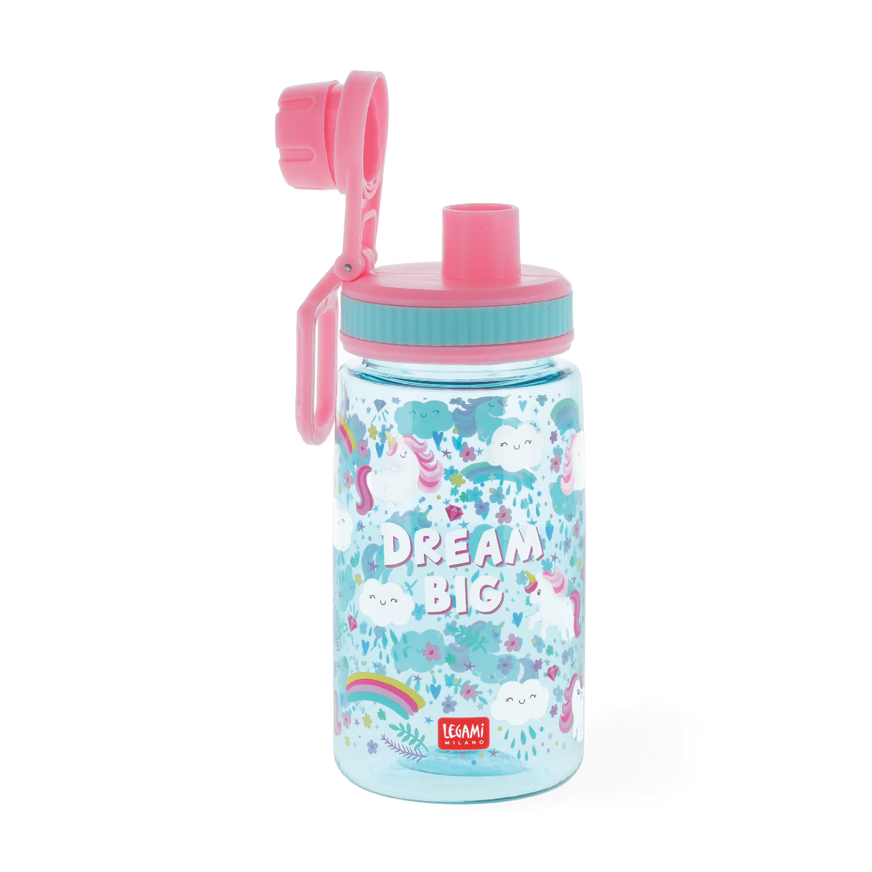 LEGAMI Drikkeflaske Dream Big, Enhjørning, 400 ml