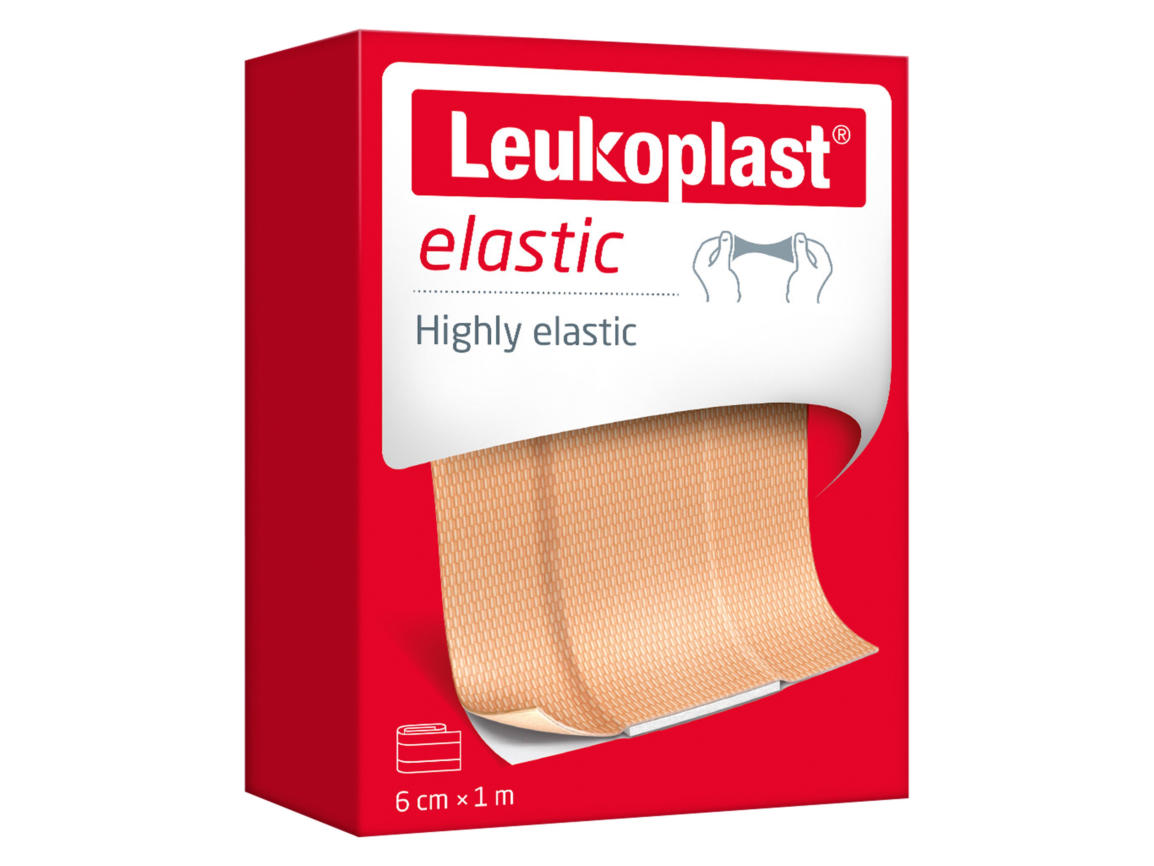 Leukoplast Elastic plasterrull, 6cm x 1m, 1 stk.