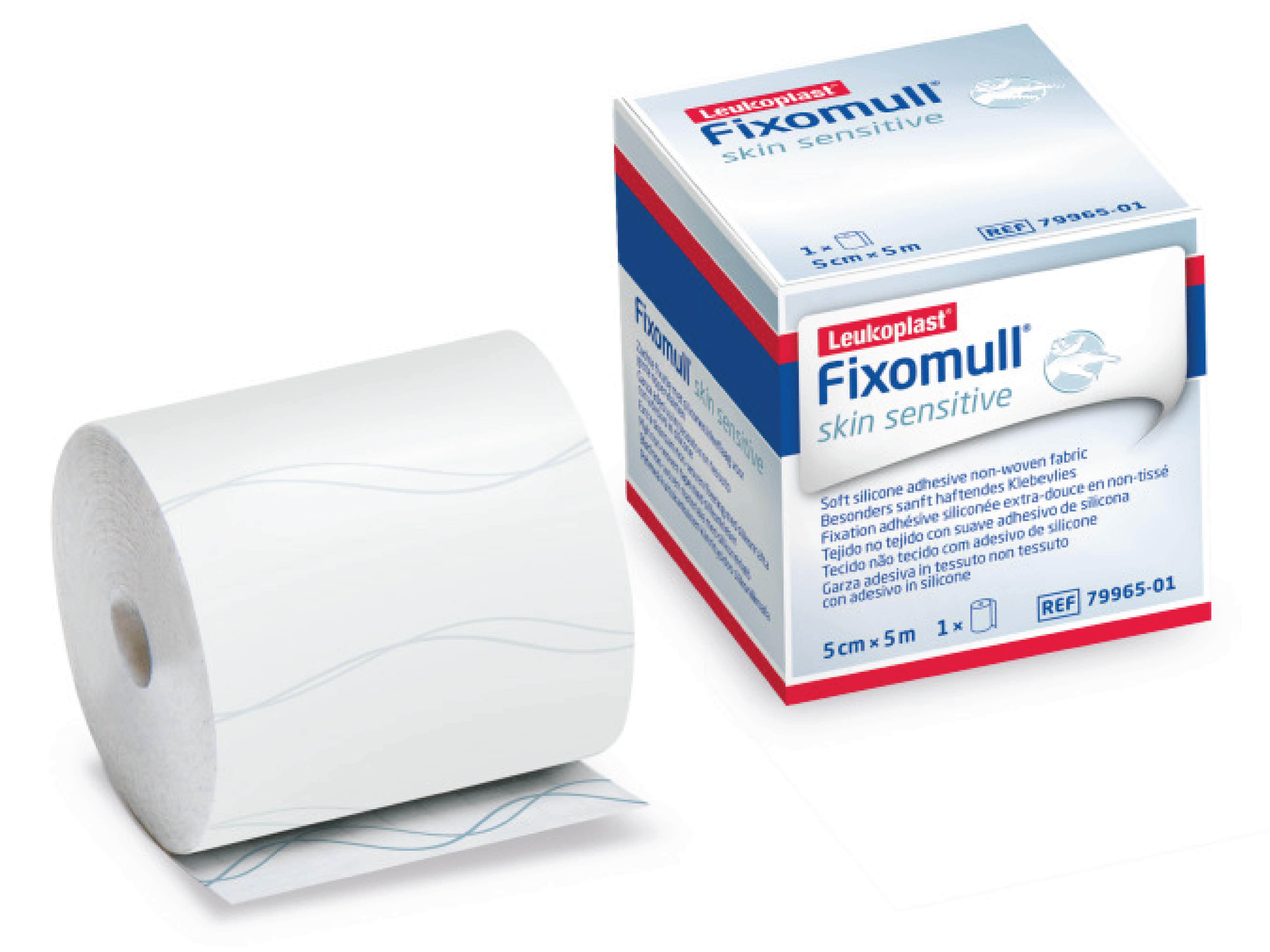 Leukoplast Fixomull Skin Sensitive Fikseringstape, 5cmx5m