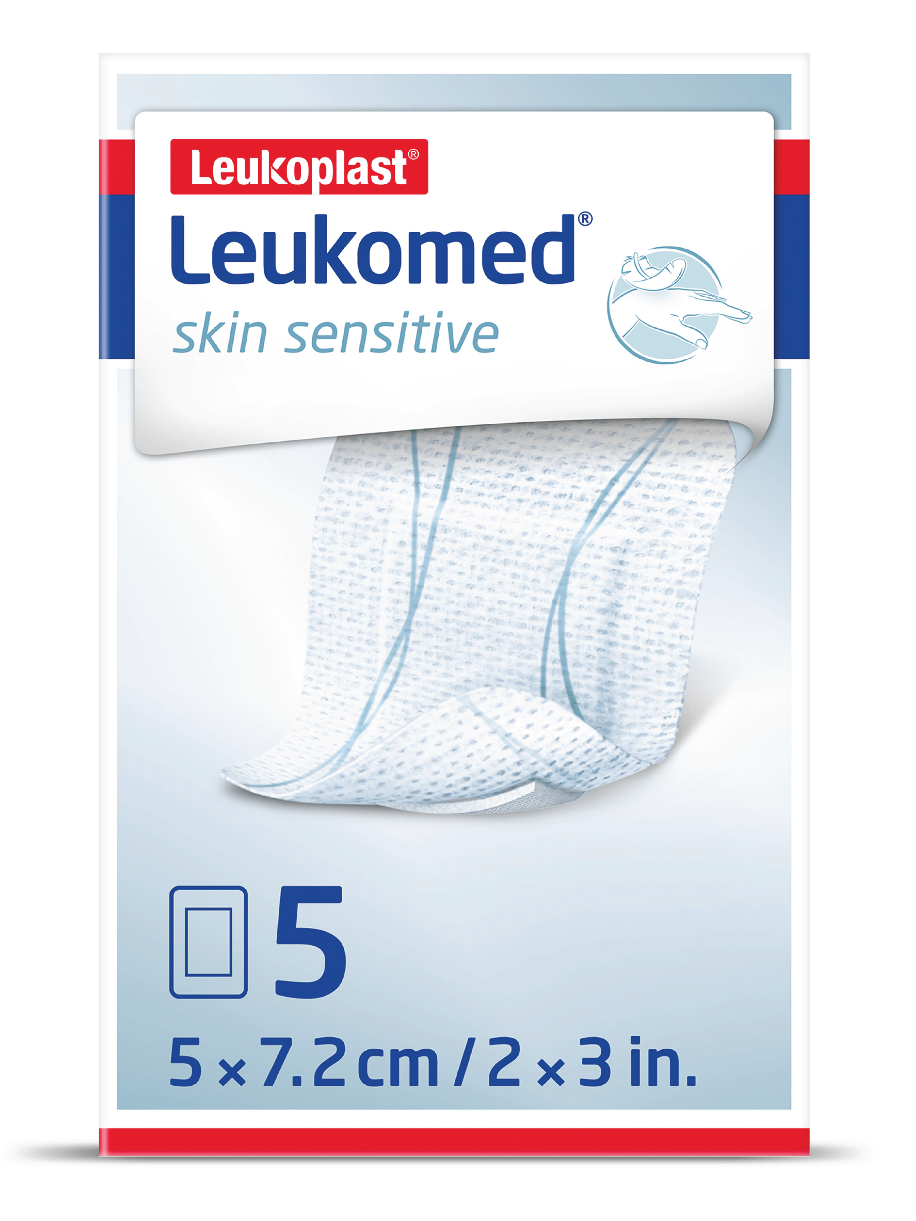 Leukoplast Leukomed Skin Sensitive Sårbandasje, 5x7,2cm, 5 stk.