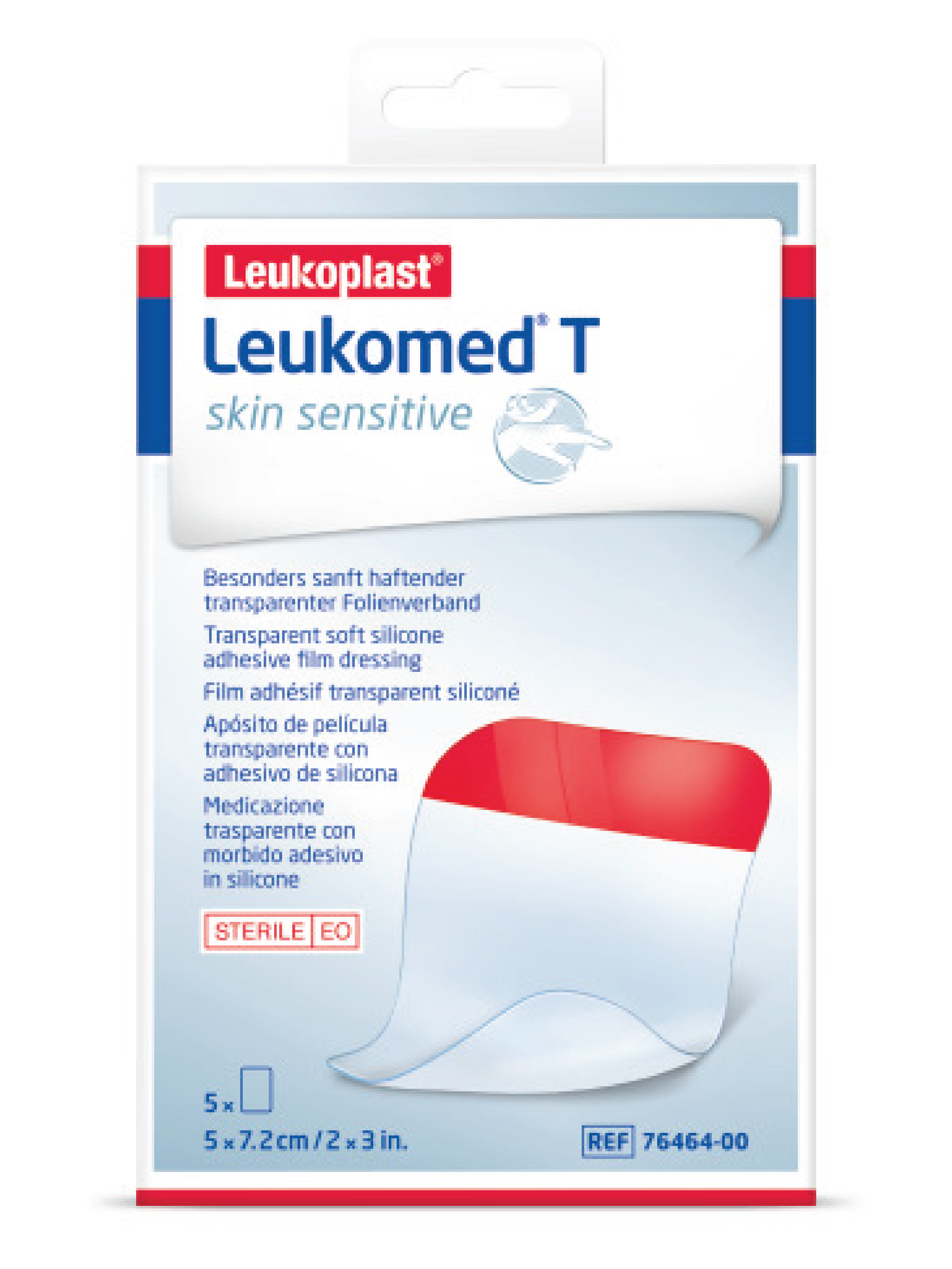 Leukoplast Leukomed T Skin Sensitive Film, 5x7,2cm, 5 stk.