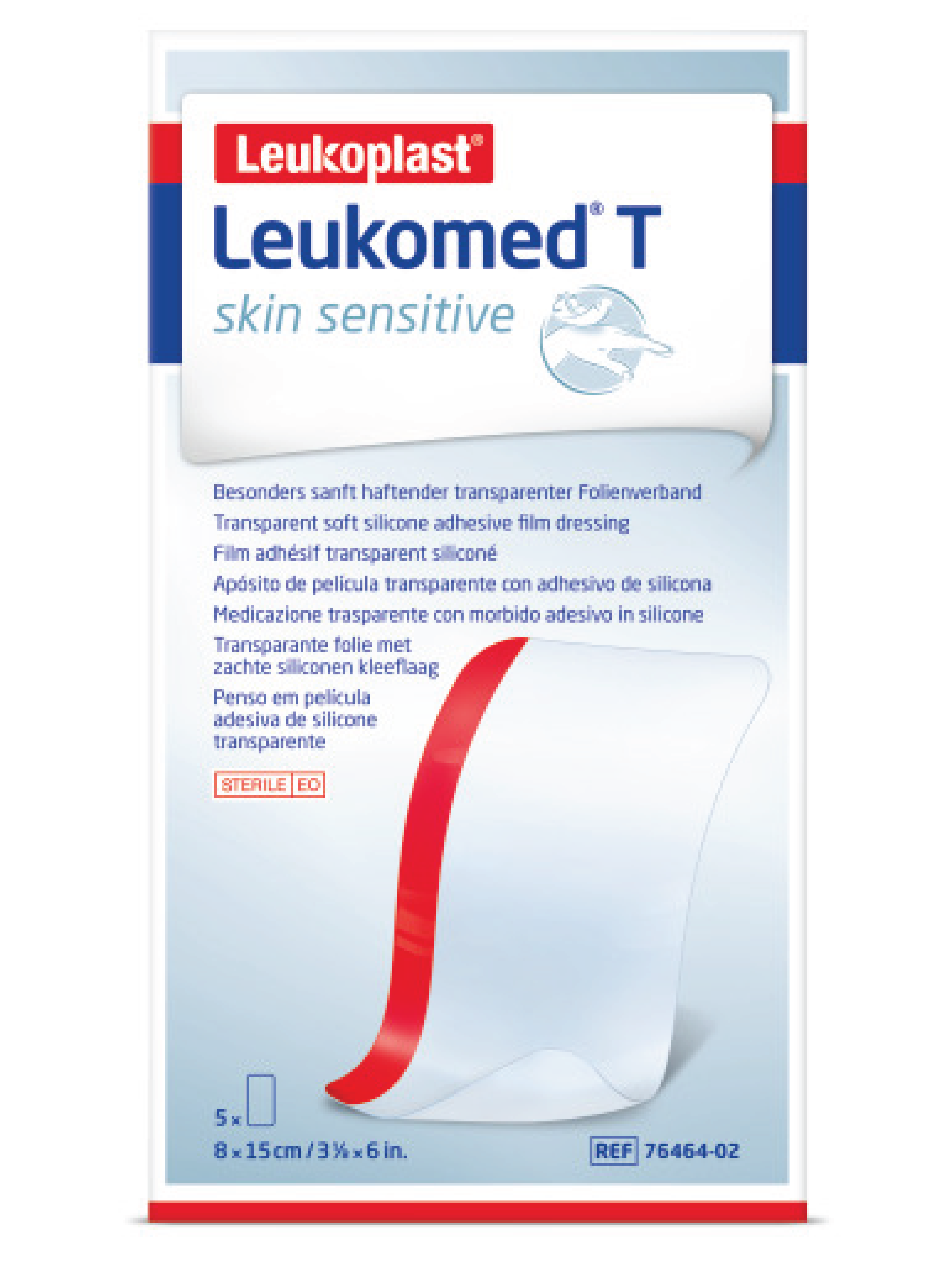 Leukoplast Leukomed T Skin Sensitive Film, 8x15cm, 5 stk.