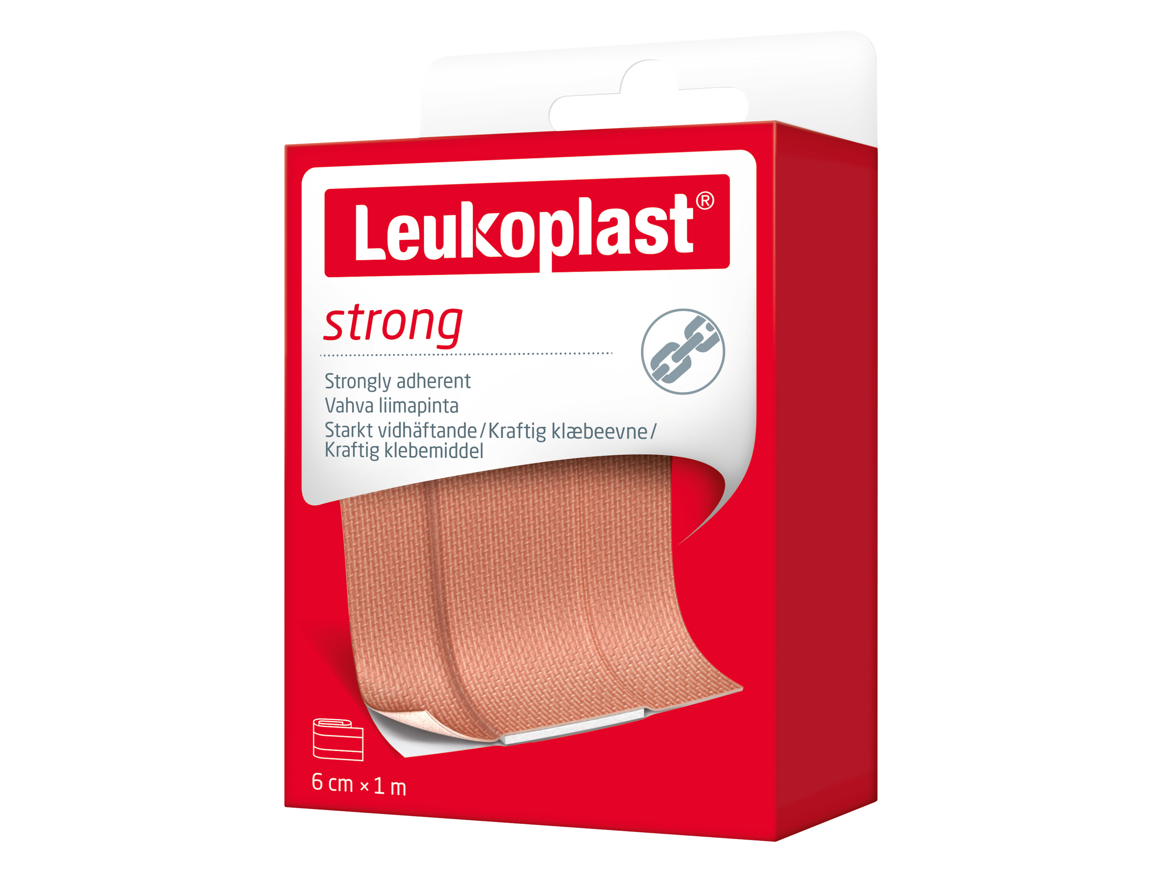 Leukoplast Strong plasterrull, 6cm x 1m, 1 stk.
