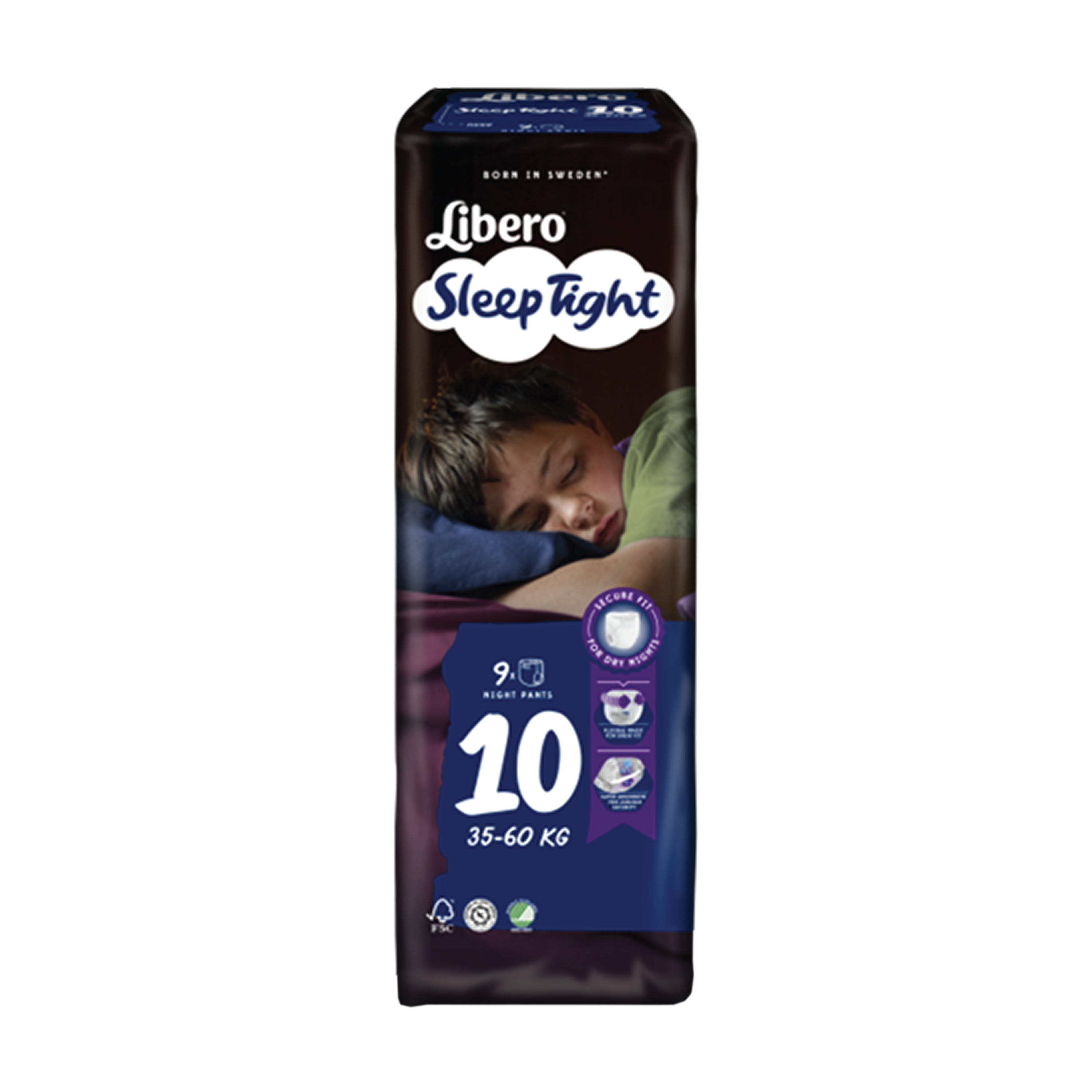 Libero Sleep Tight 10, 35-60 kg, 12 stk.