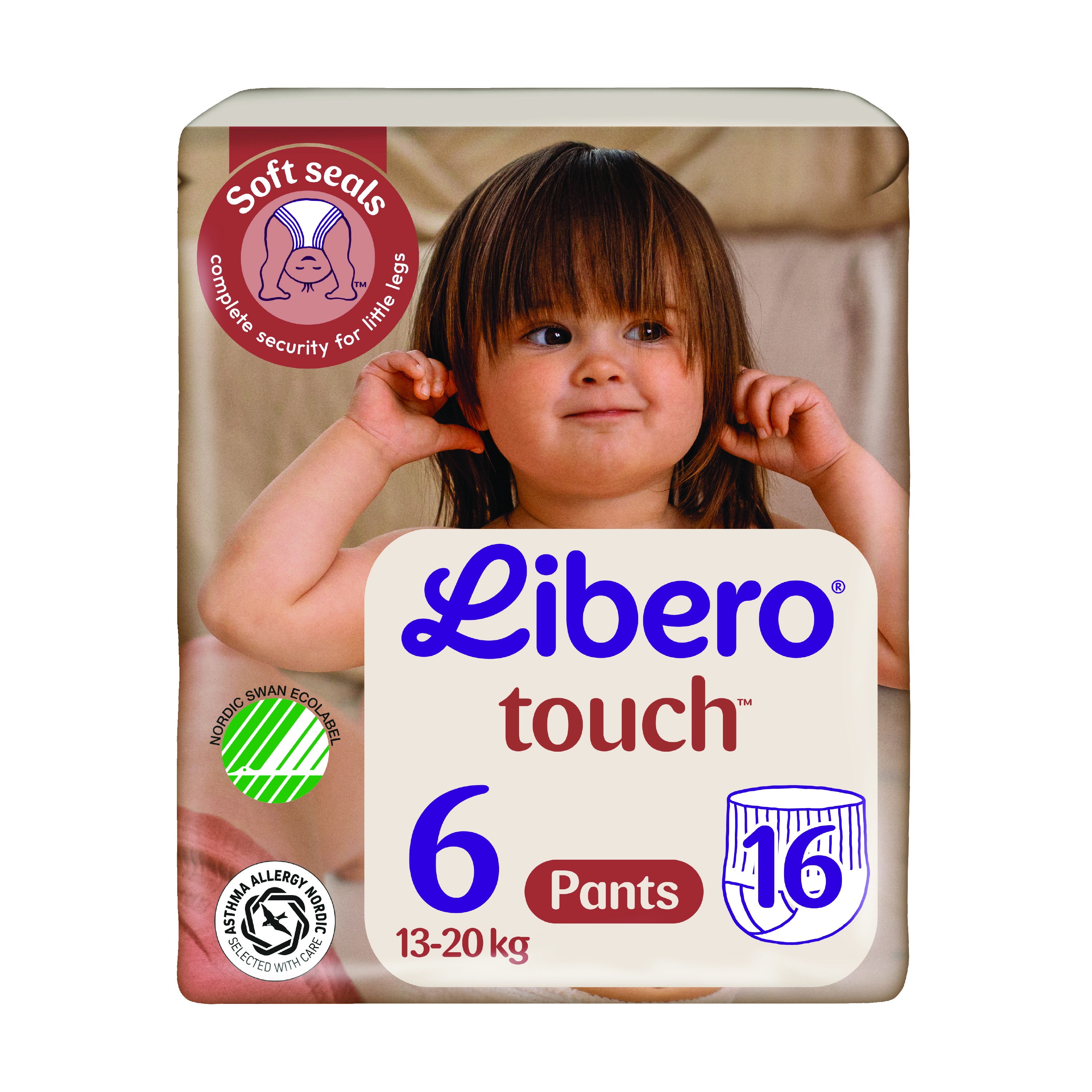 Libero Touch 6 Pants, 13-20 kg, 16 stk.