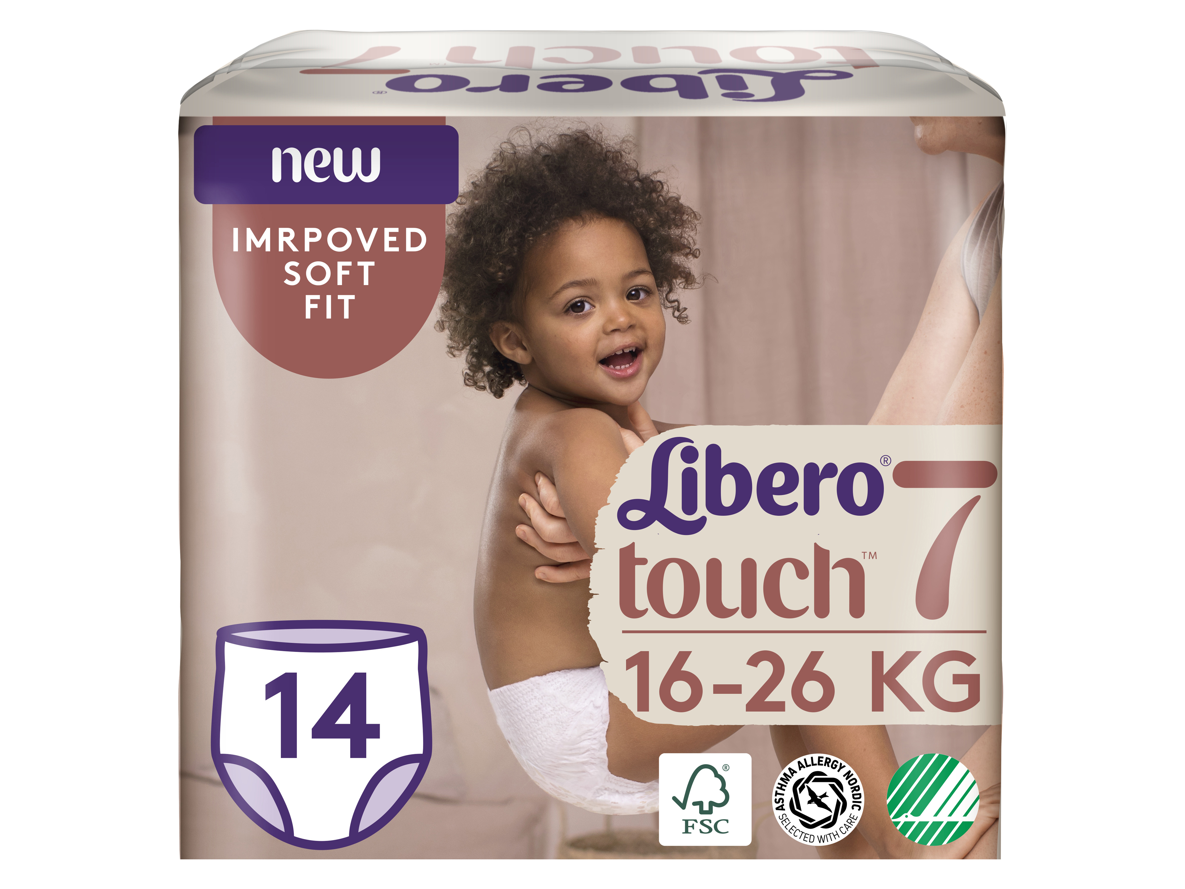 Libero Touch 7 Pants, 16-26 kg, 14 stk