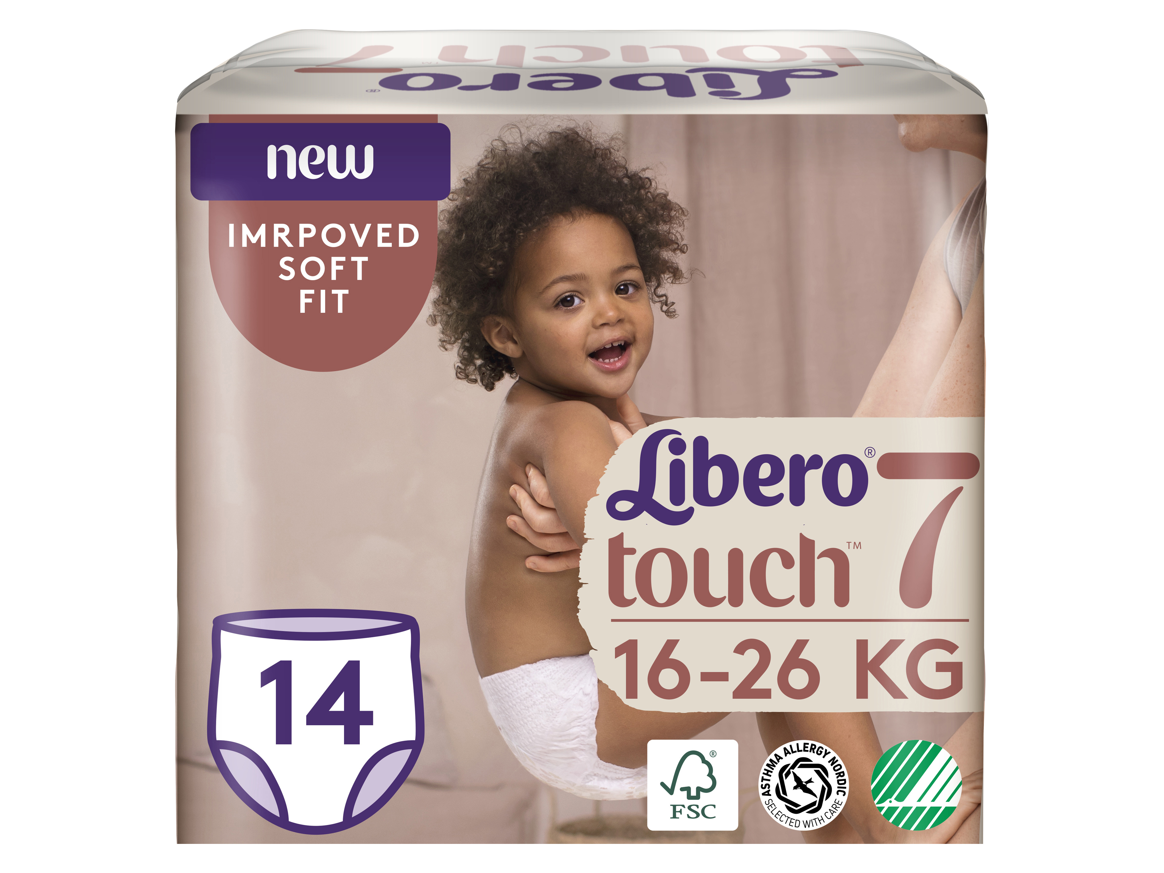 Libero Touch 7 Pants, 16-26 kg, 14 stk