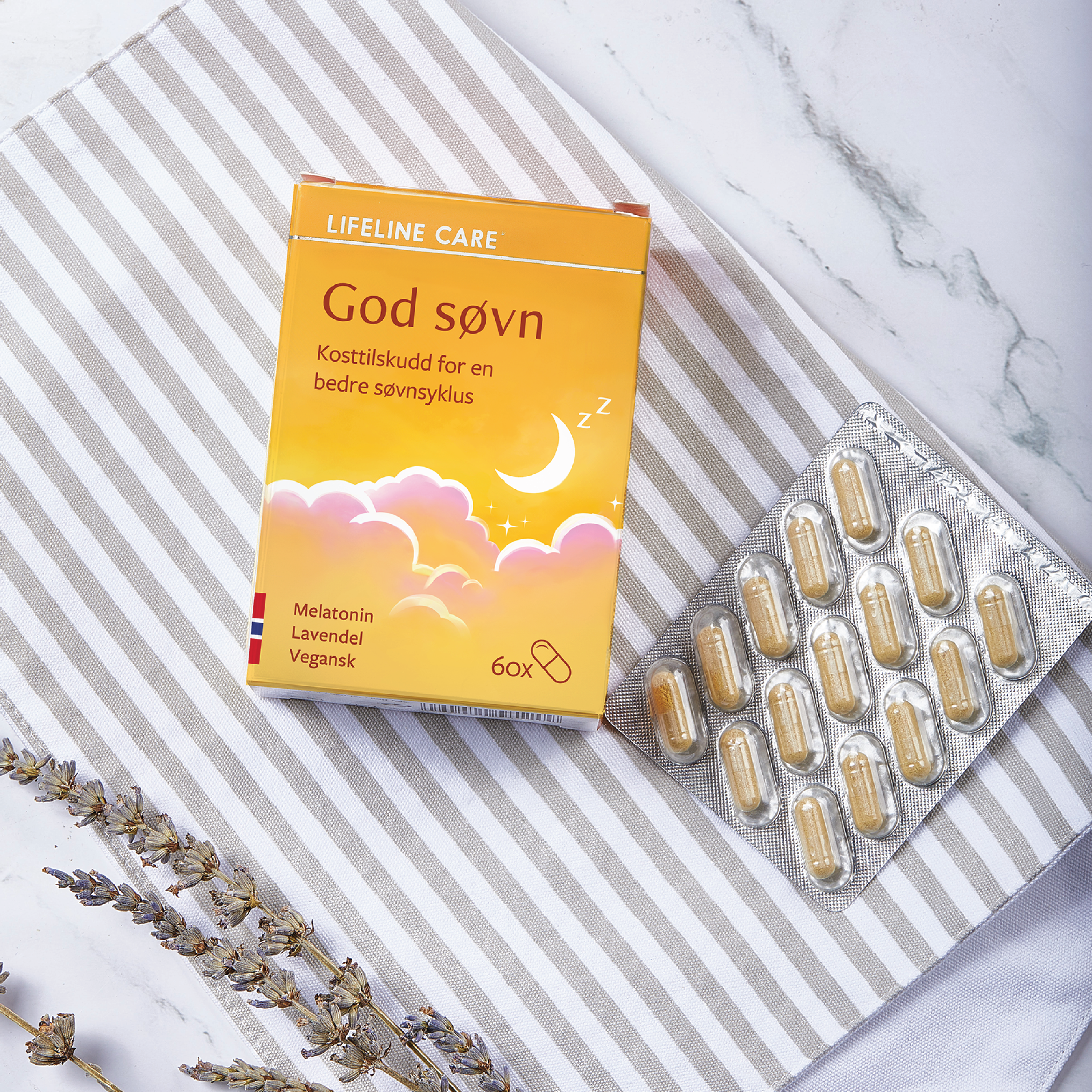 Lifeline Care God Søvn Kosttilskudd, 60 stk.
