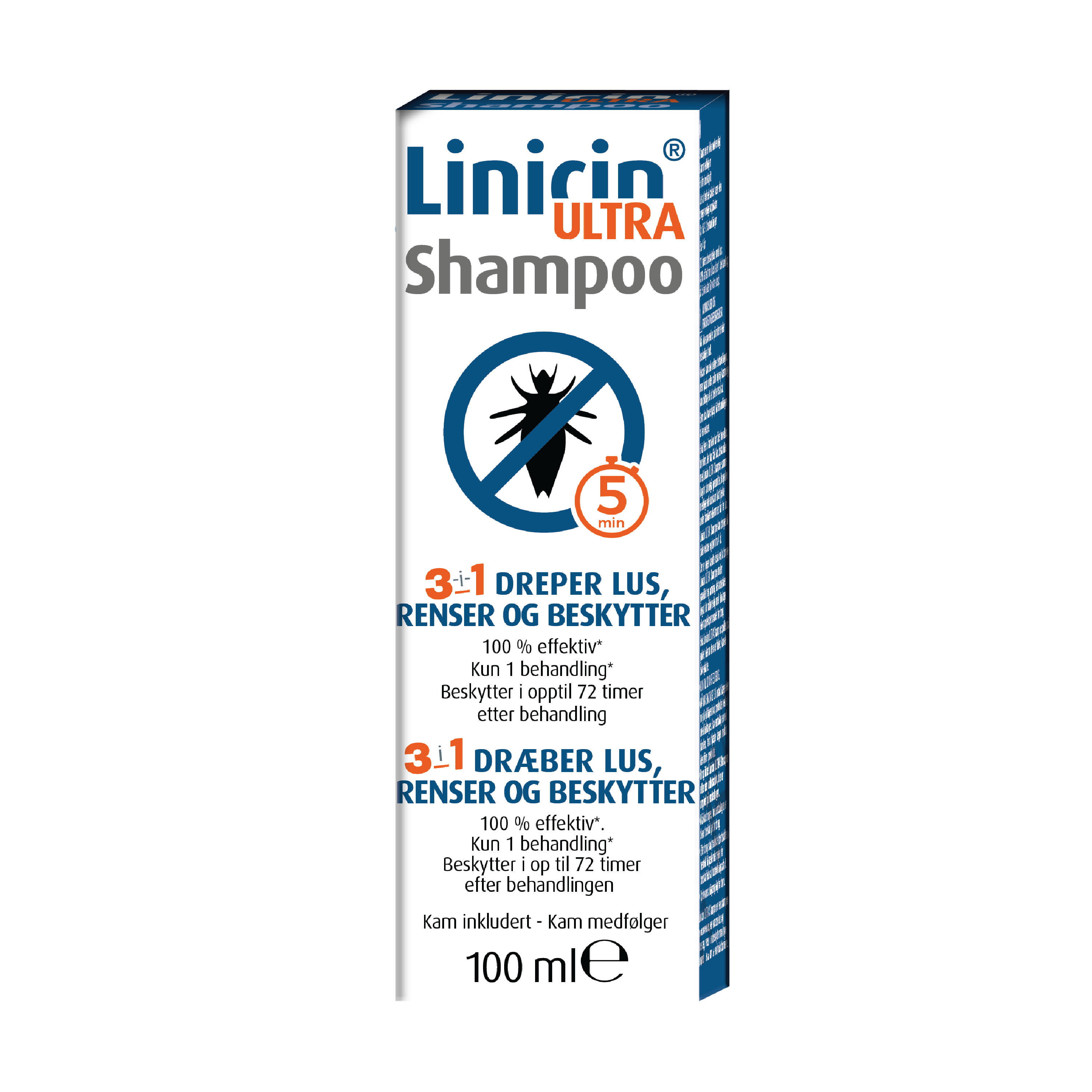 Linicin Ultra Sjampo 3-i-1 , 100 ml