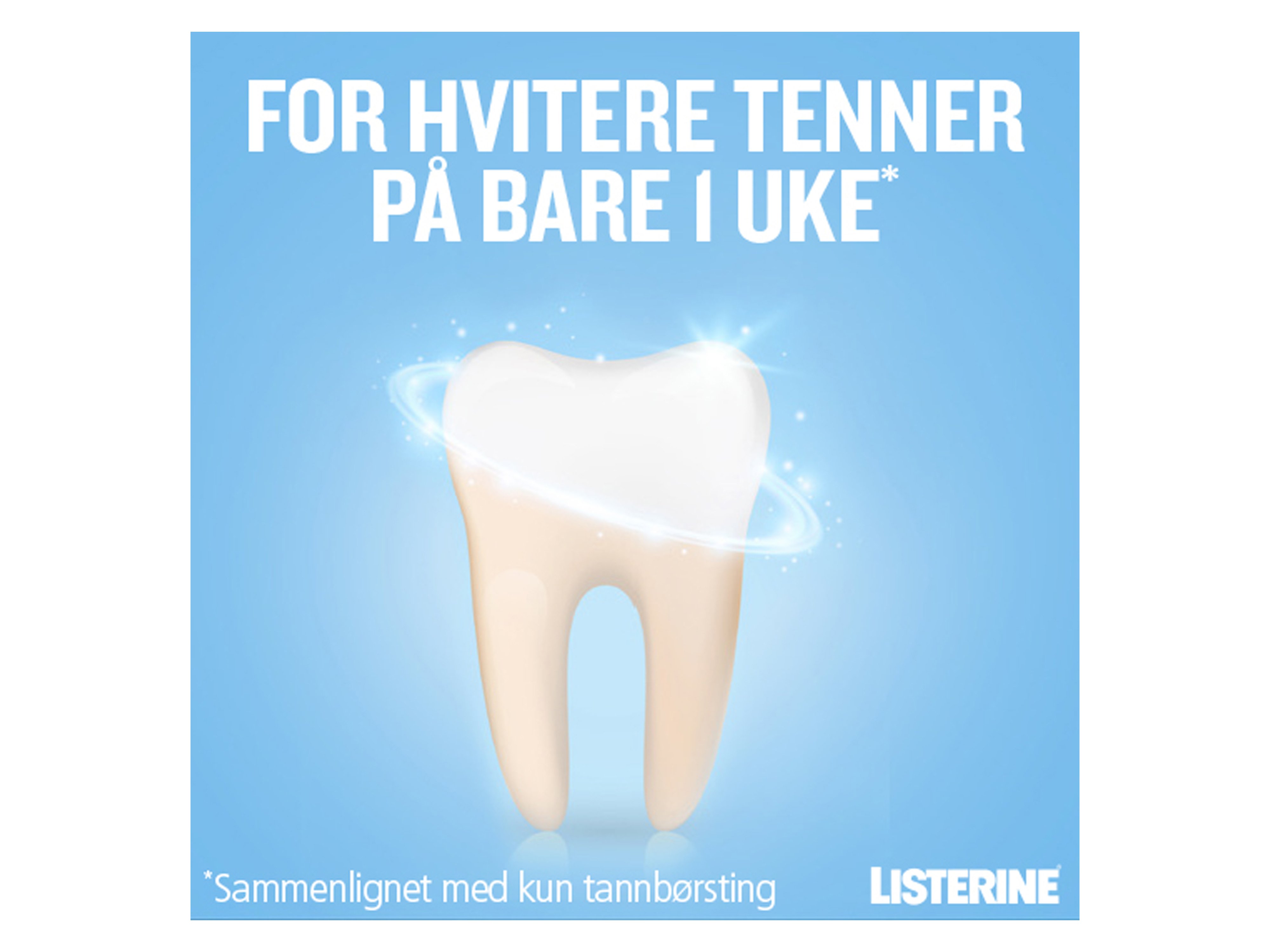 Listerine Advanced White Milder Taste Munnskyll, 500 ml