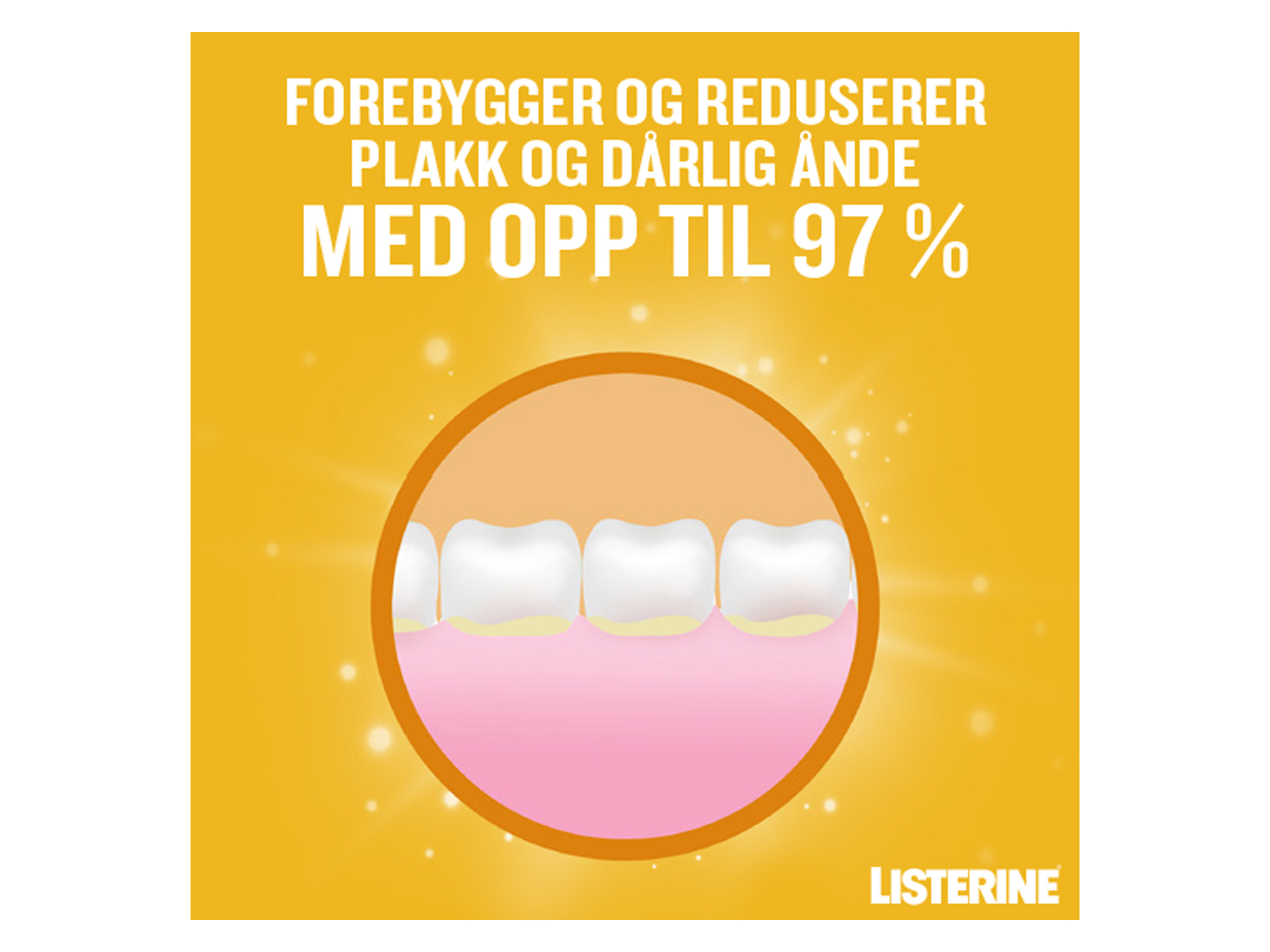 Listerine Fresh Ginger & Lime Milder Taste Munnskyll, 500 ml