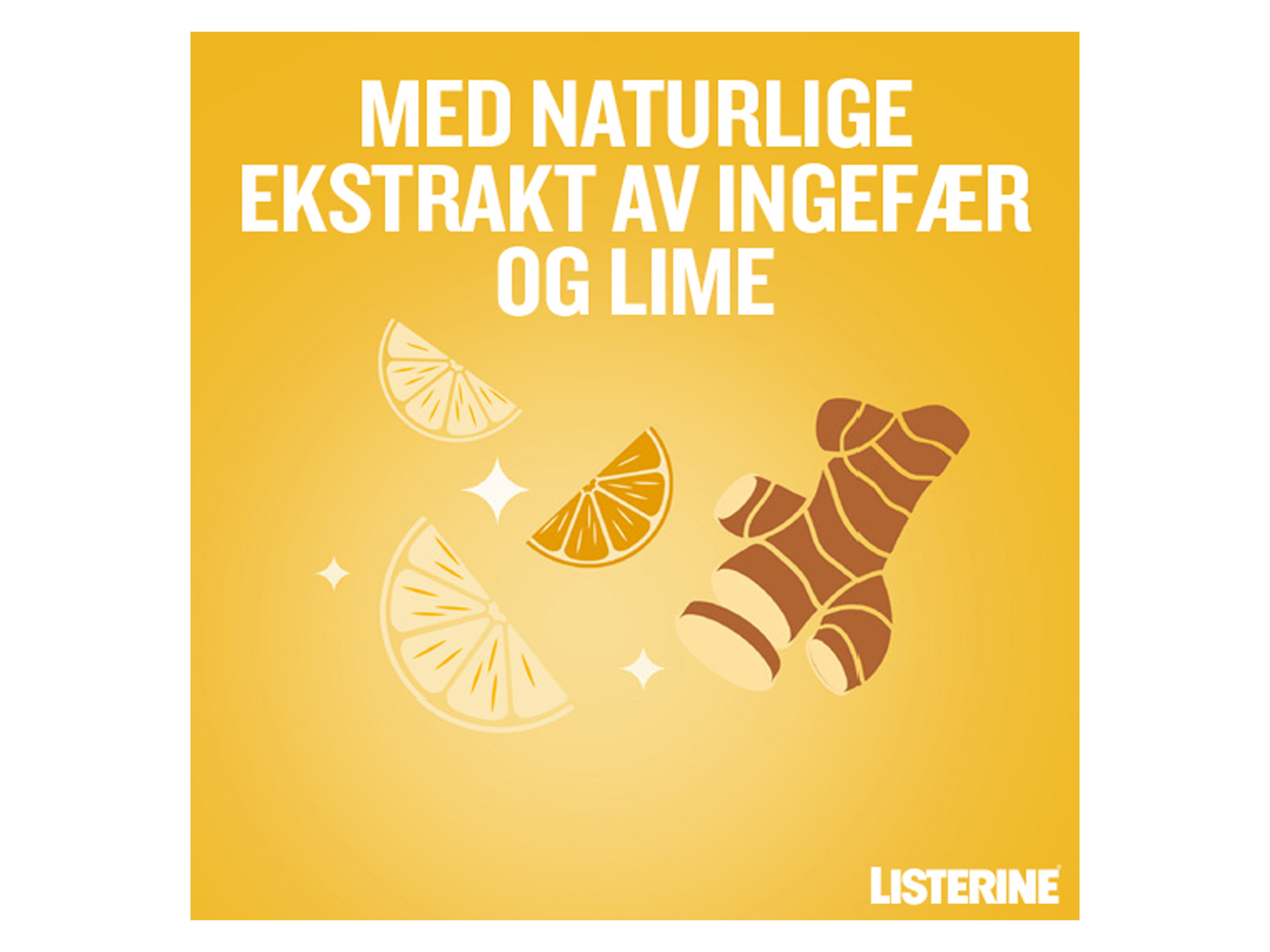 Listerine Fresh Ginger & Lime Milder Taste Munnskyll, 500 ml