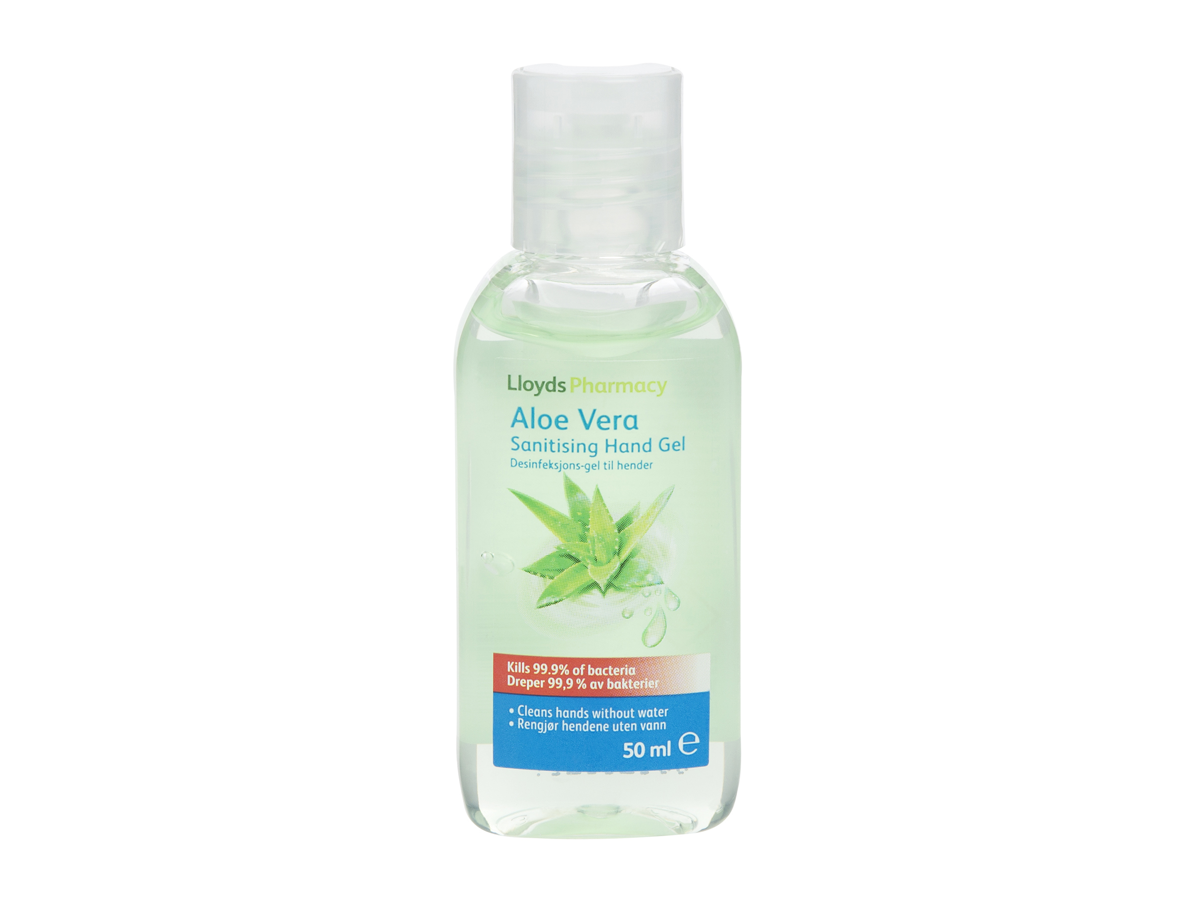 LLP Aloe Vera Desinfeksjon Hånd Gel, 50 ml