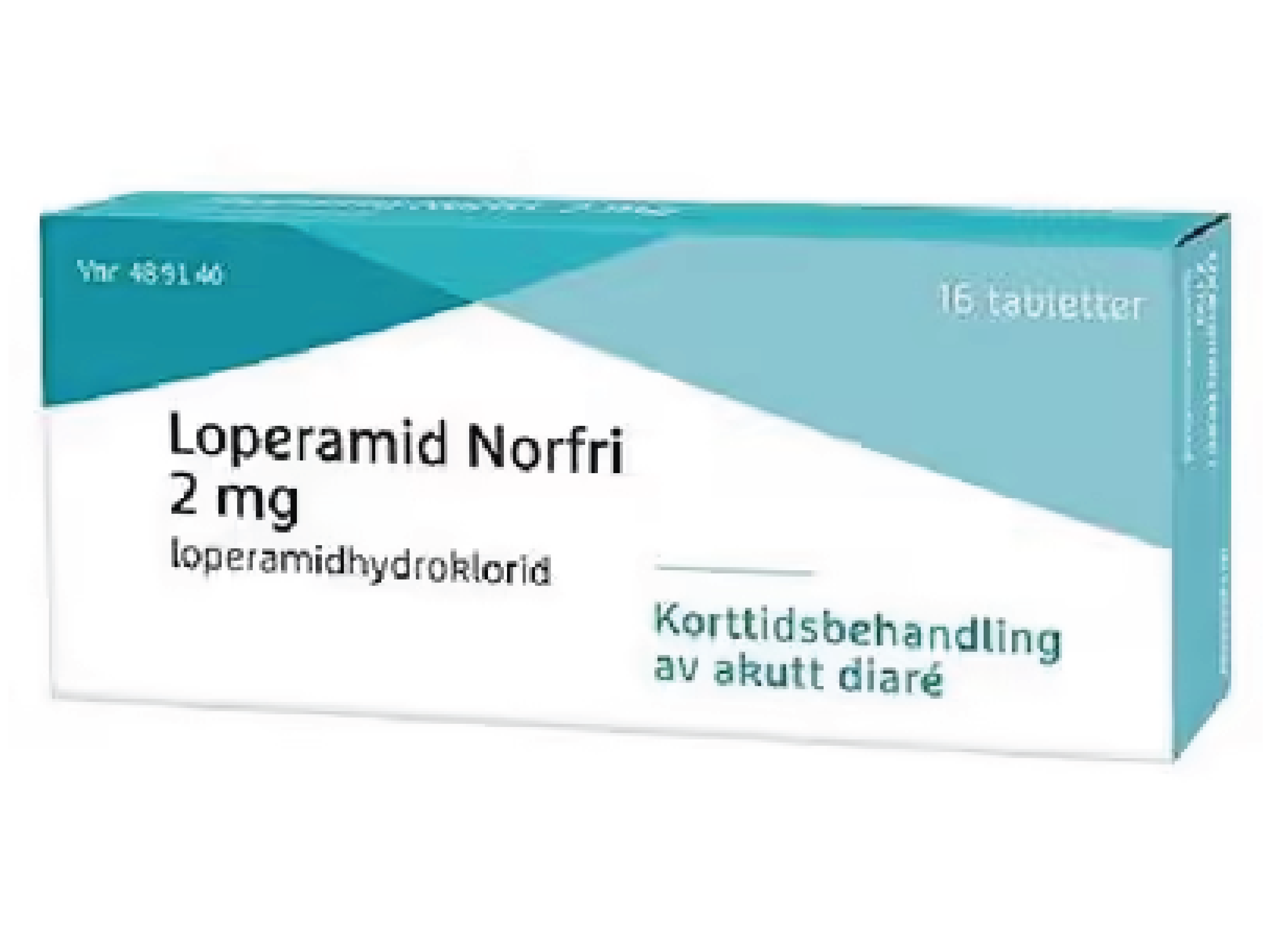 Loperamid Norfri 2 mg tabletter, 16 stk.