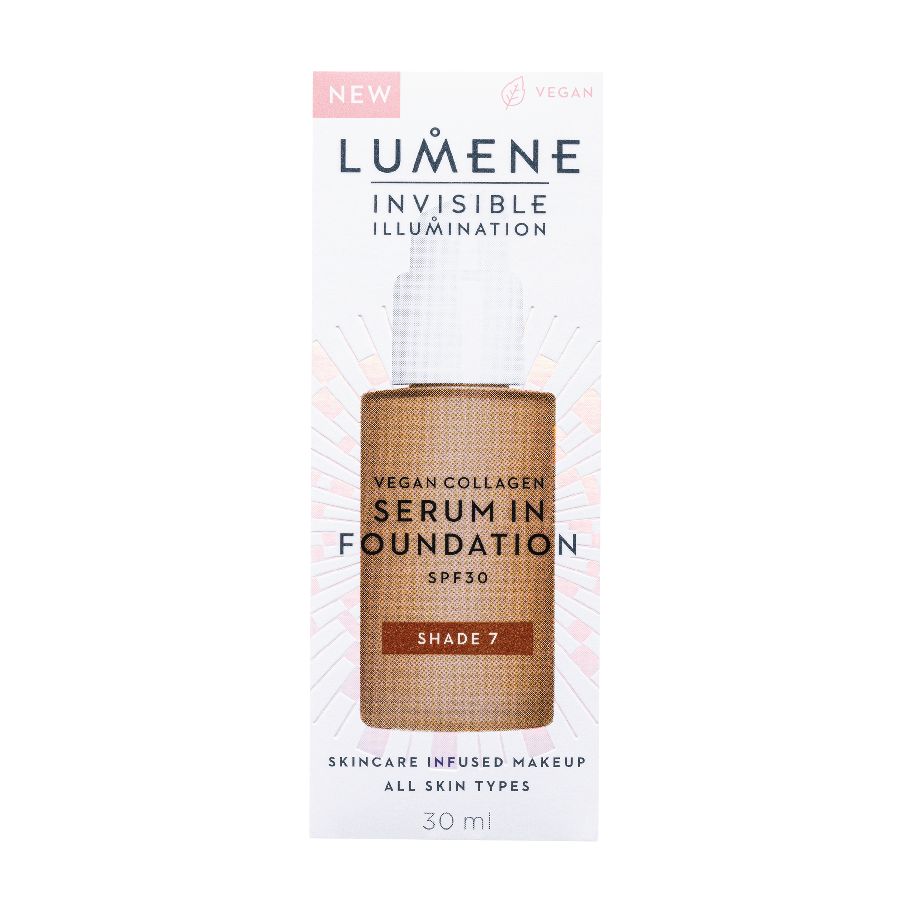 Lumene Invisible Illumination Serum In Foundation SPF30, Farge 7, 30 ml