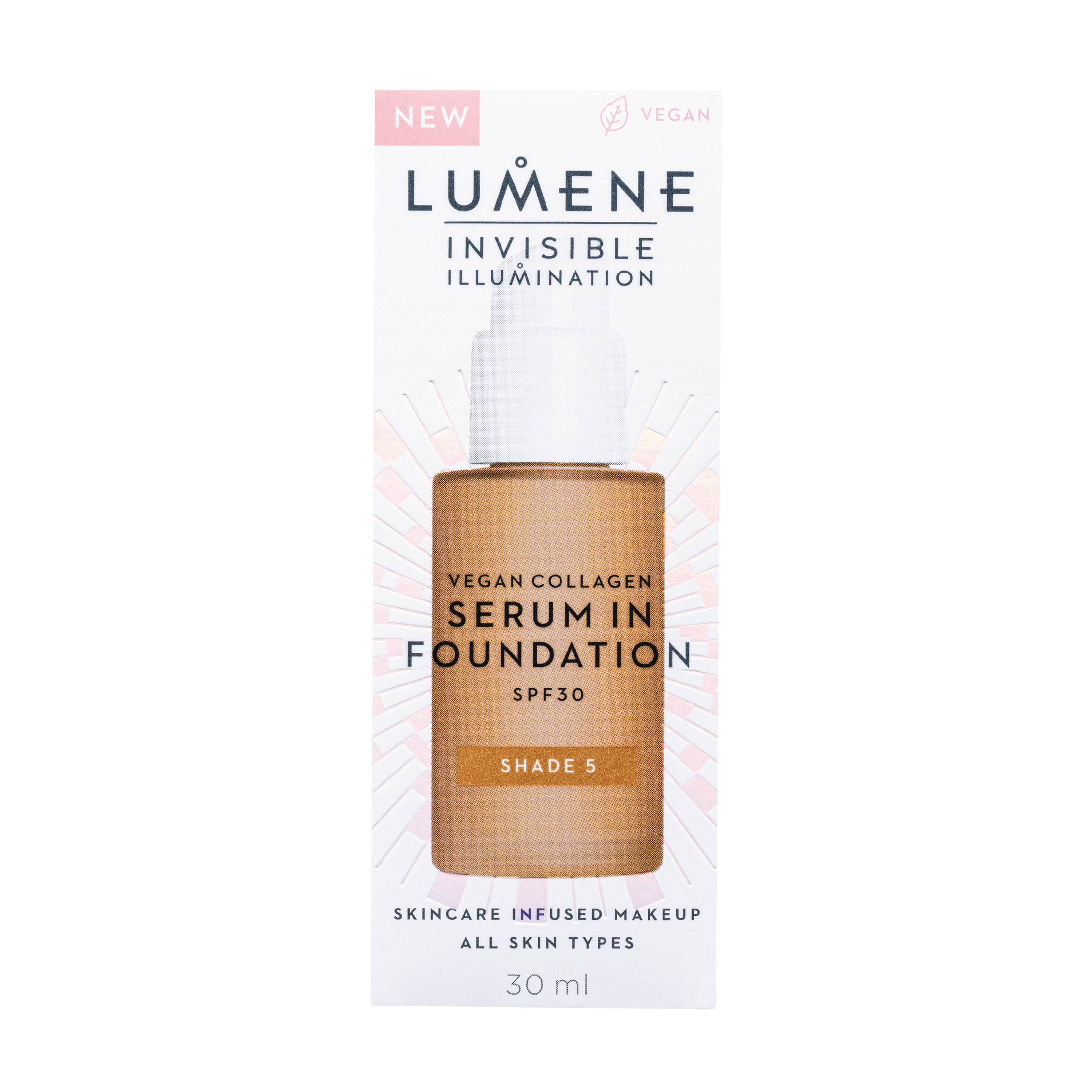Lumene Invisible Illumination Serum In Foundation SPF30, Farge 5, 30 ml