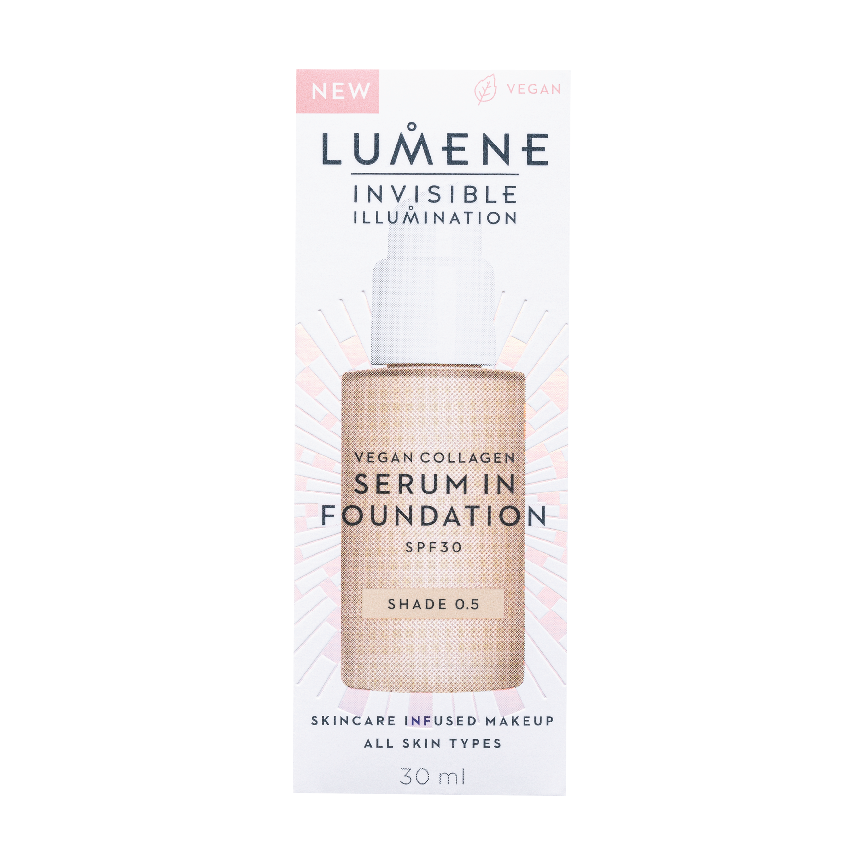 Lumene Invisible Illumination Serum In Foundation SPF30, Farge 0.5, 30 ml