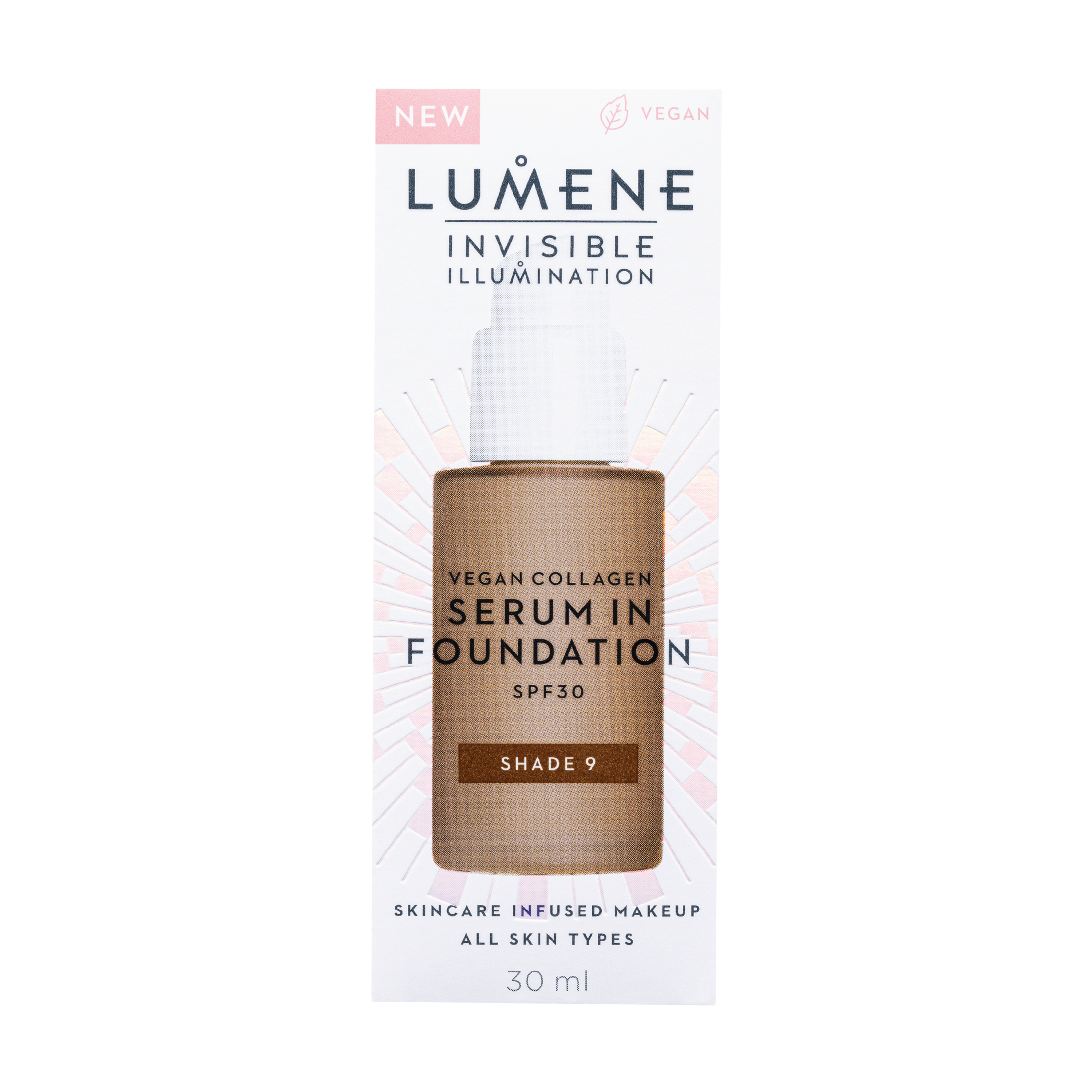 Lumene Invisible Illumination Serum In Foundation SPF30, Farge 9. 30 ml