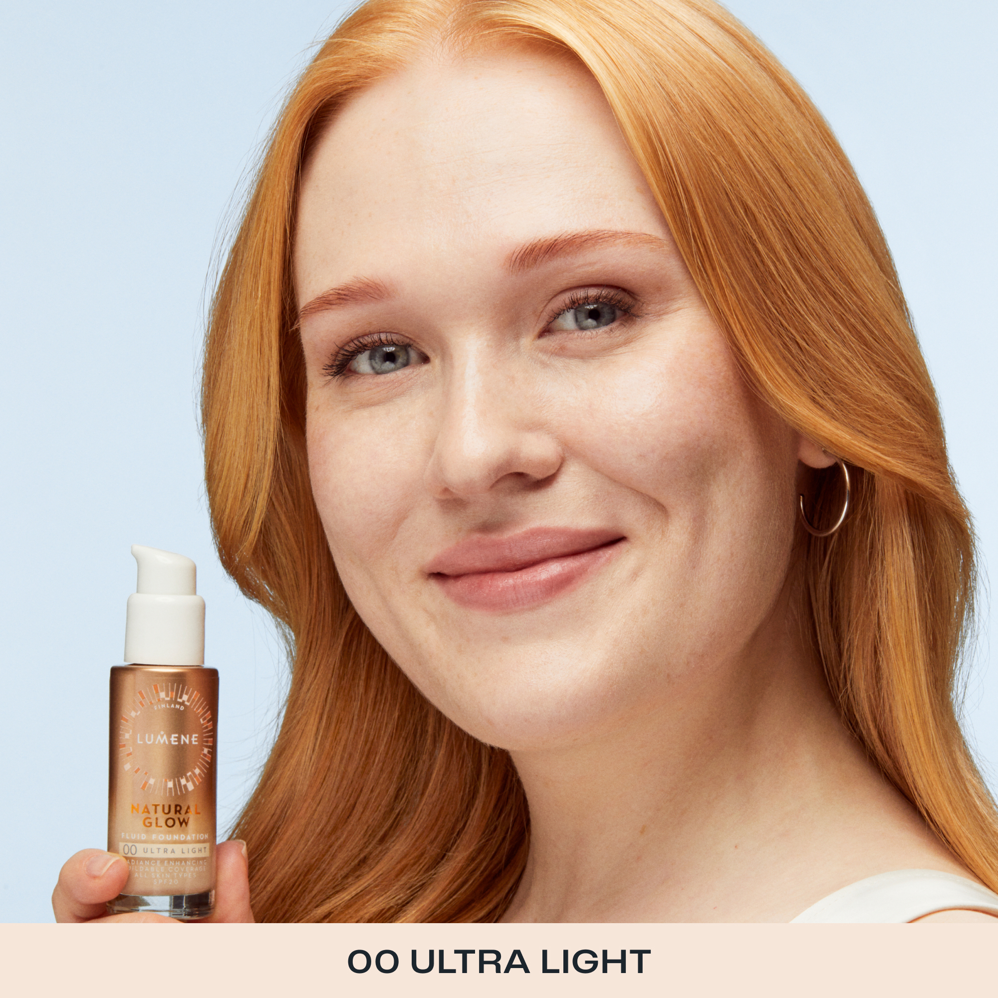 Lumene Natural Glow Fluid Foundation SPF20, 00 Ultra Light, 30 ml