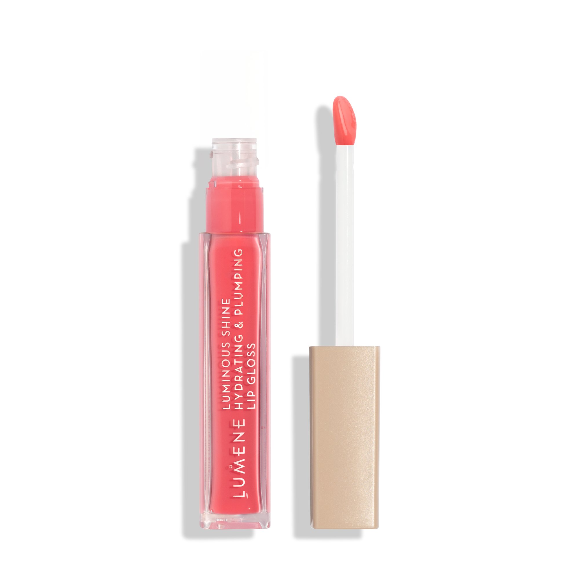 Lumene Luminous Shine Hydrating & Plumping Lip Gloss, 04 Peach Pink, 5 ml