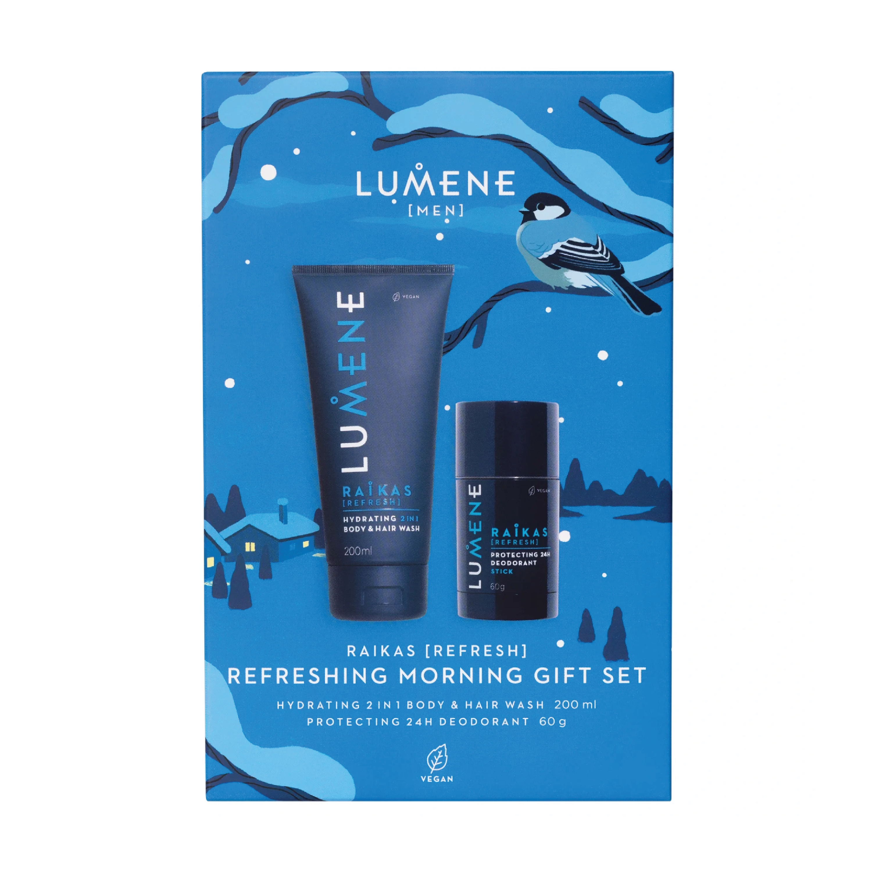 Lumene MEN RAIKAS Refreshing Morning Gift Set 2025, 1 sett