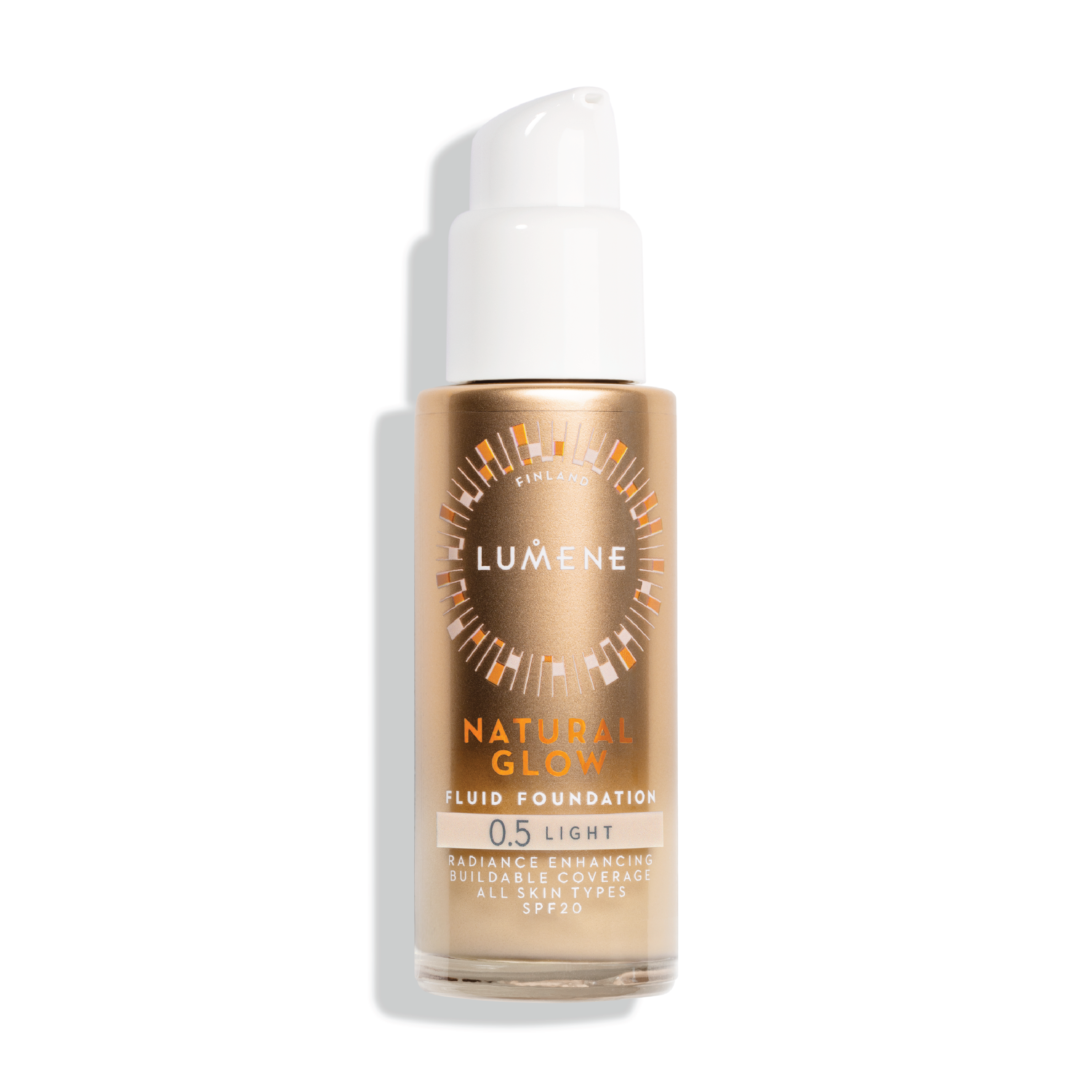 Lumene Natural Glow Fluid Foundation SPF20, 0.5 Light, 30 ml