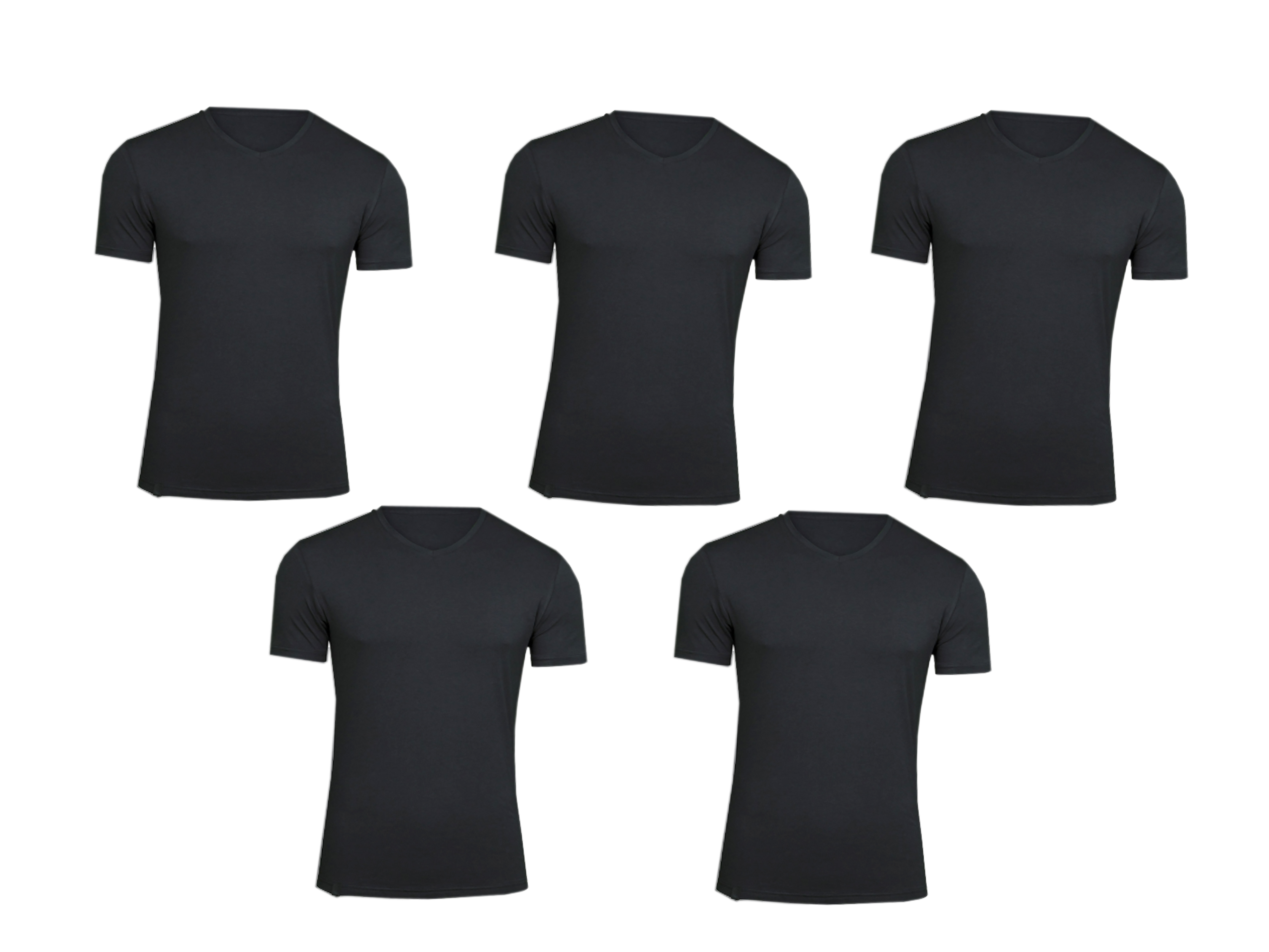 Lavrans Wear V-Neck T-Shirt Black, 1 stk.