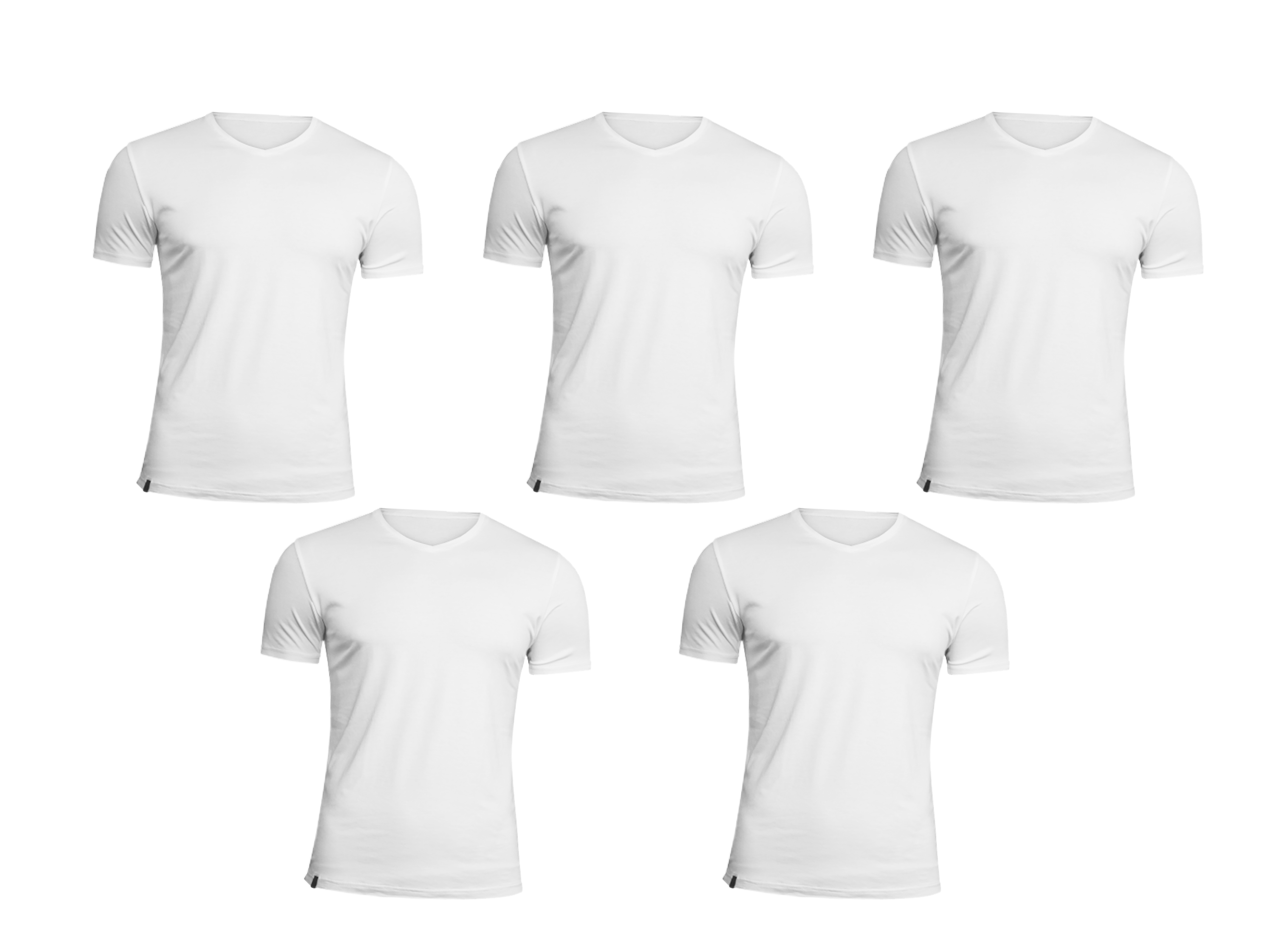 Lavrans Wear V-Neck T-Shirt White, 1 stk.