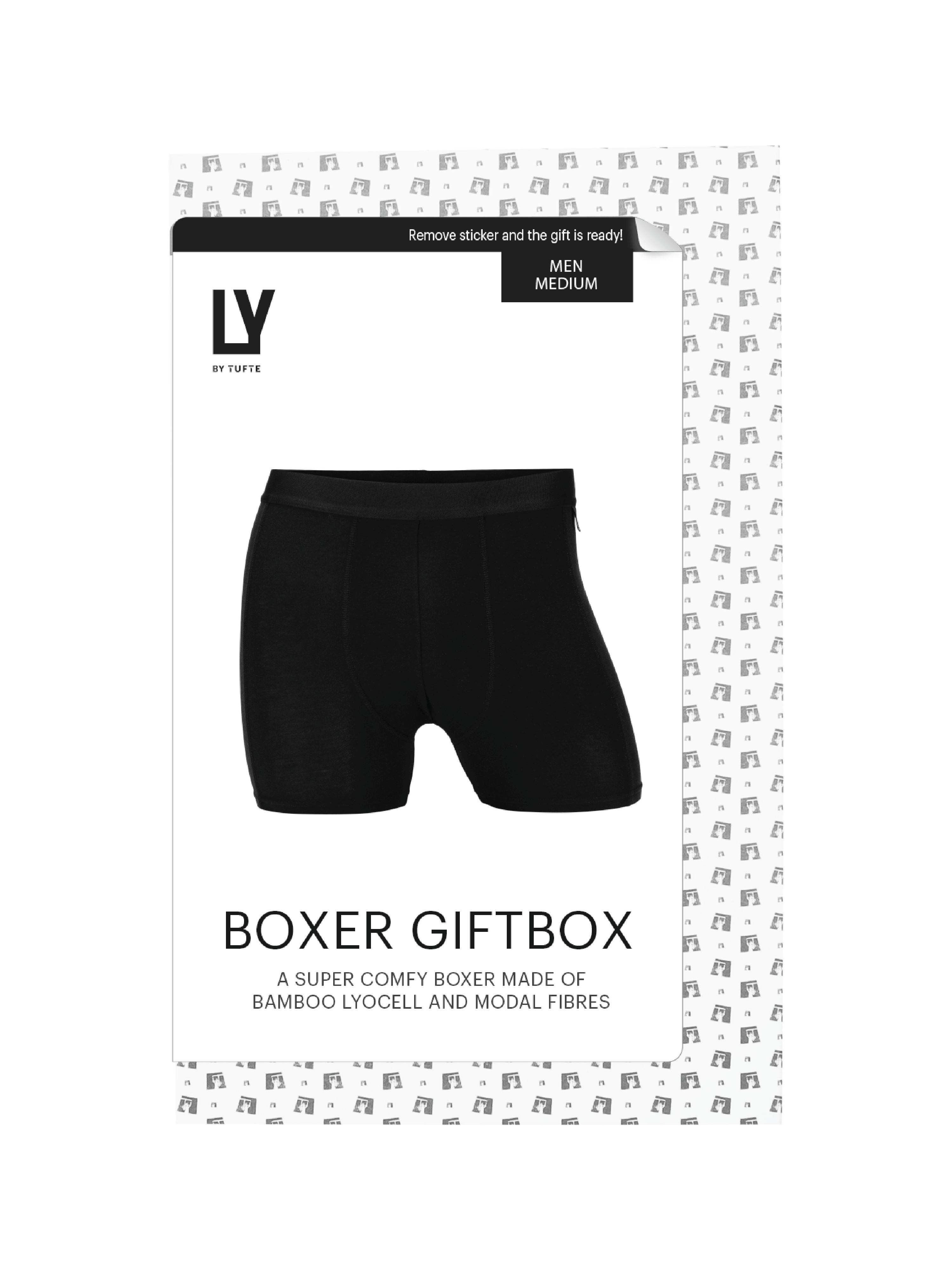 LY by Tufte Boxer Giftbox Black, Størrelse L, 1 stk.