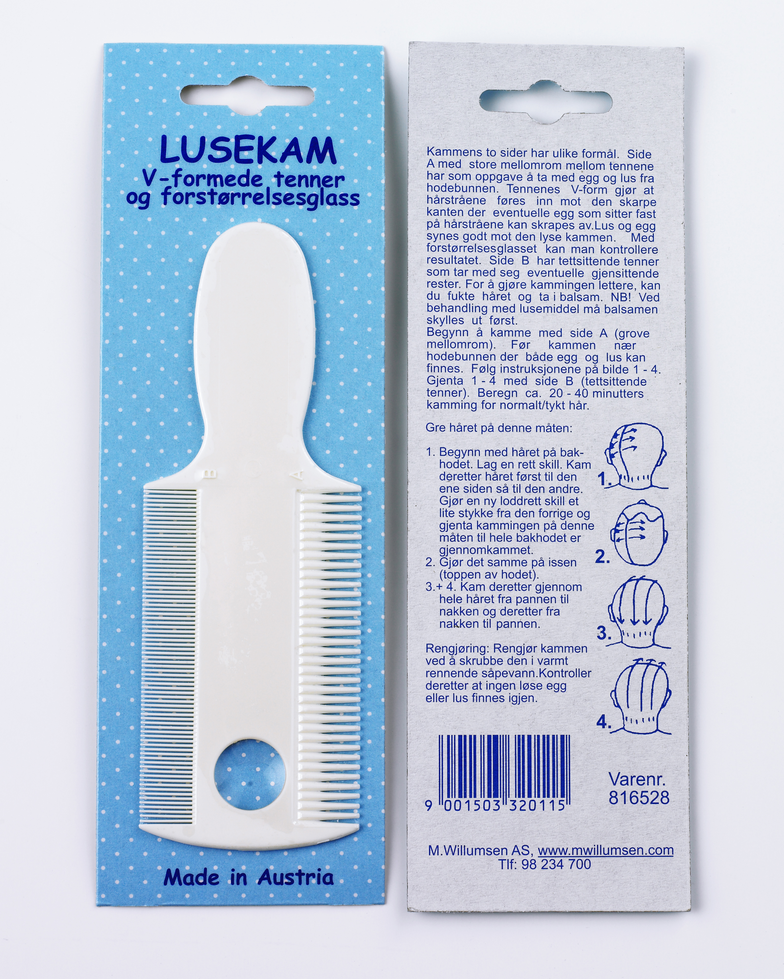 M. Willumsen AS Lusekam med forstørrelsesglass, 1 stk.