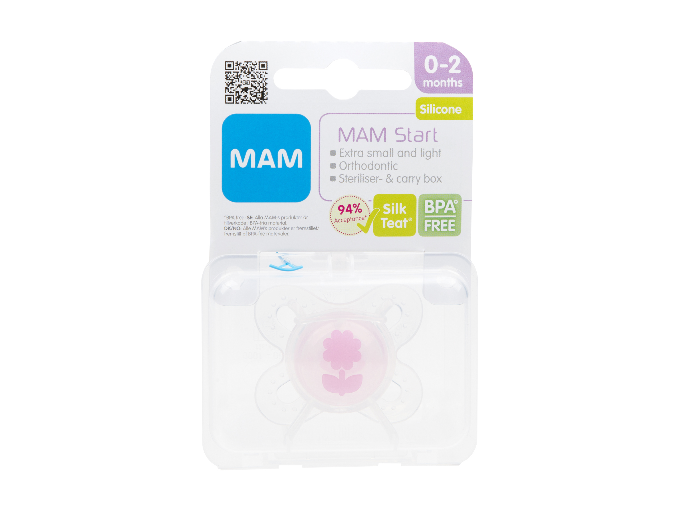 MAM Mam narresmokk start silk teat 0-2mnd, 1 stk.