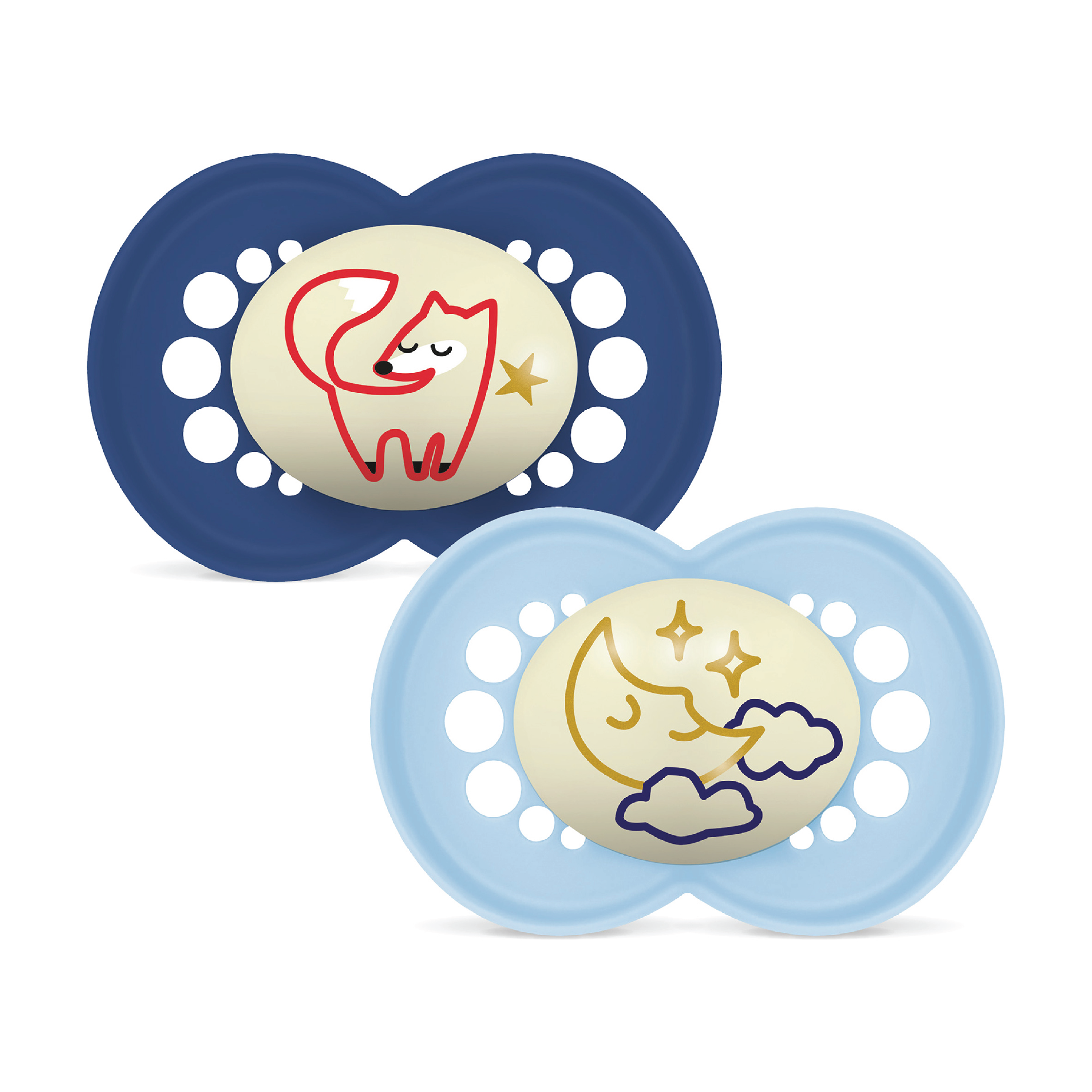 MAM Original Night Smokk, 6-16 mnd, blå/grønn, 2 stk.