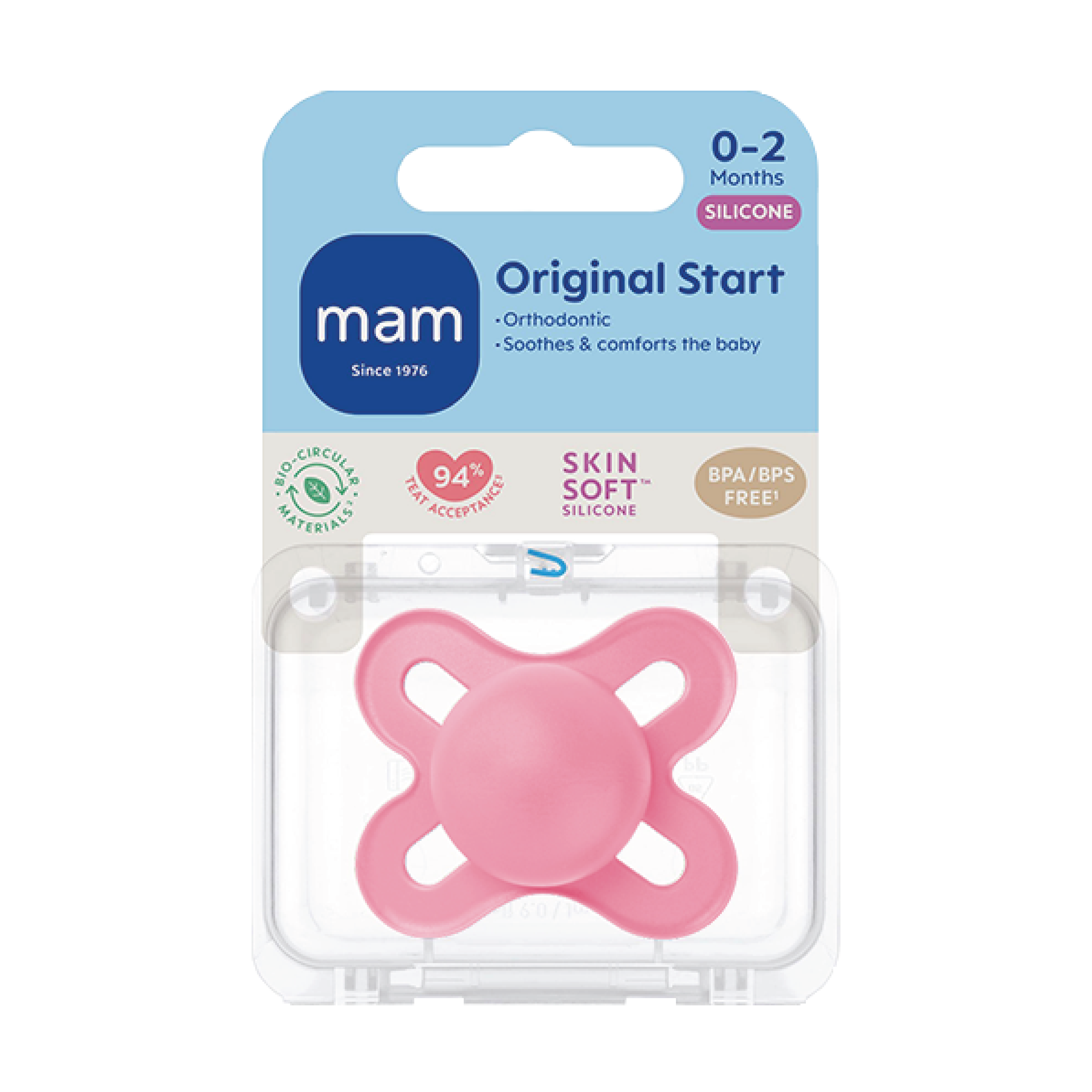 MAM Original Start Smokk, 0-2 mnd, rosa, 1 stk.