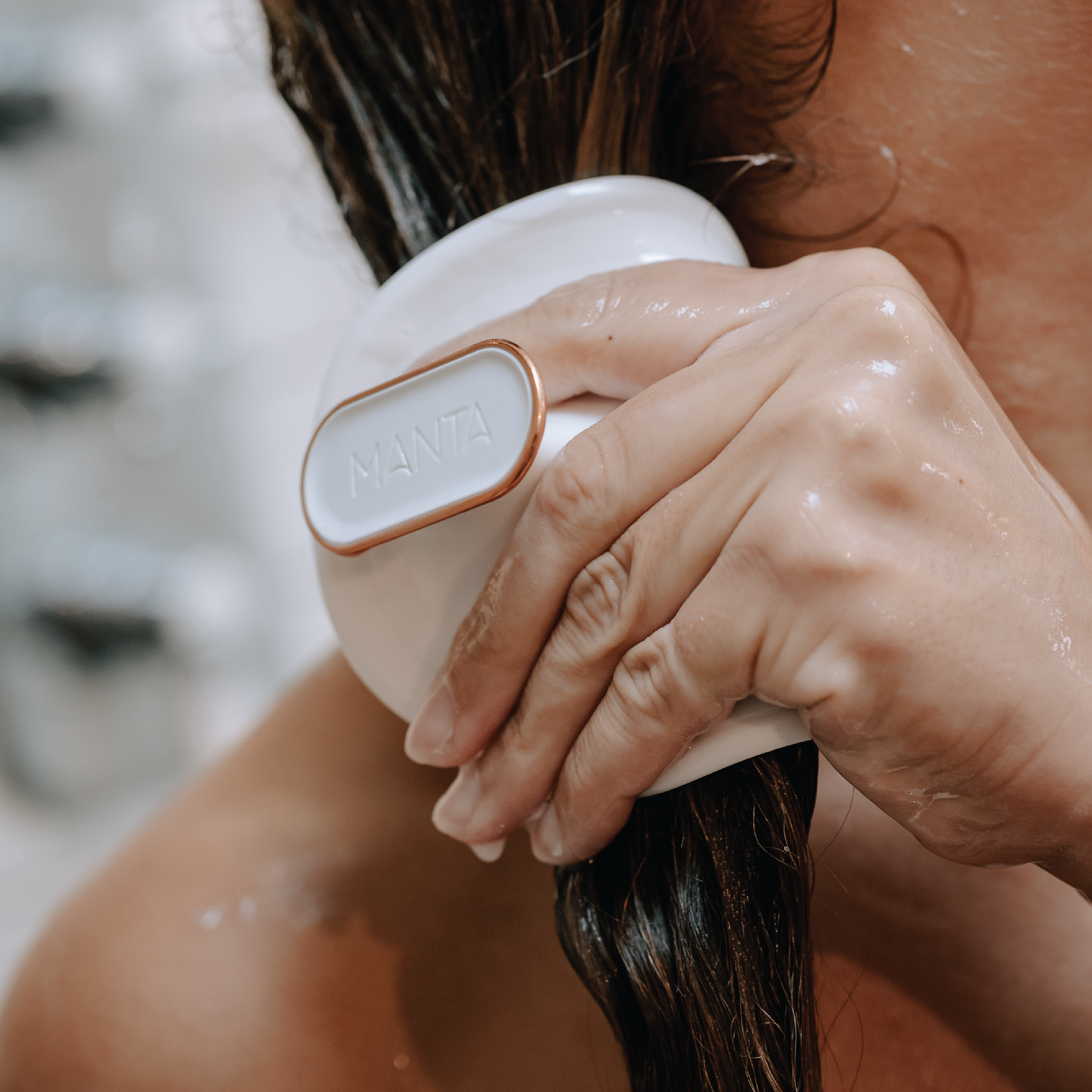 MANTA Original Hårbørste, Hvit, 1 stk.