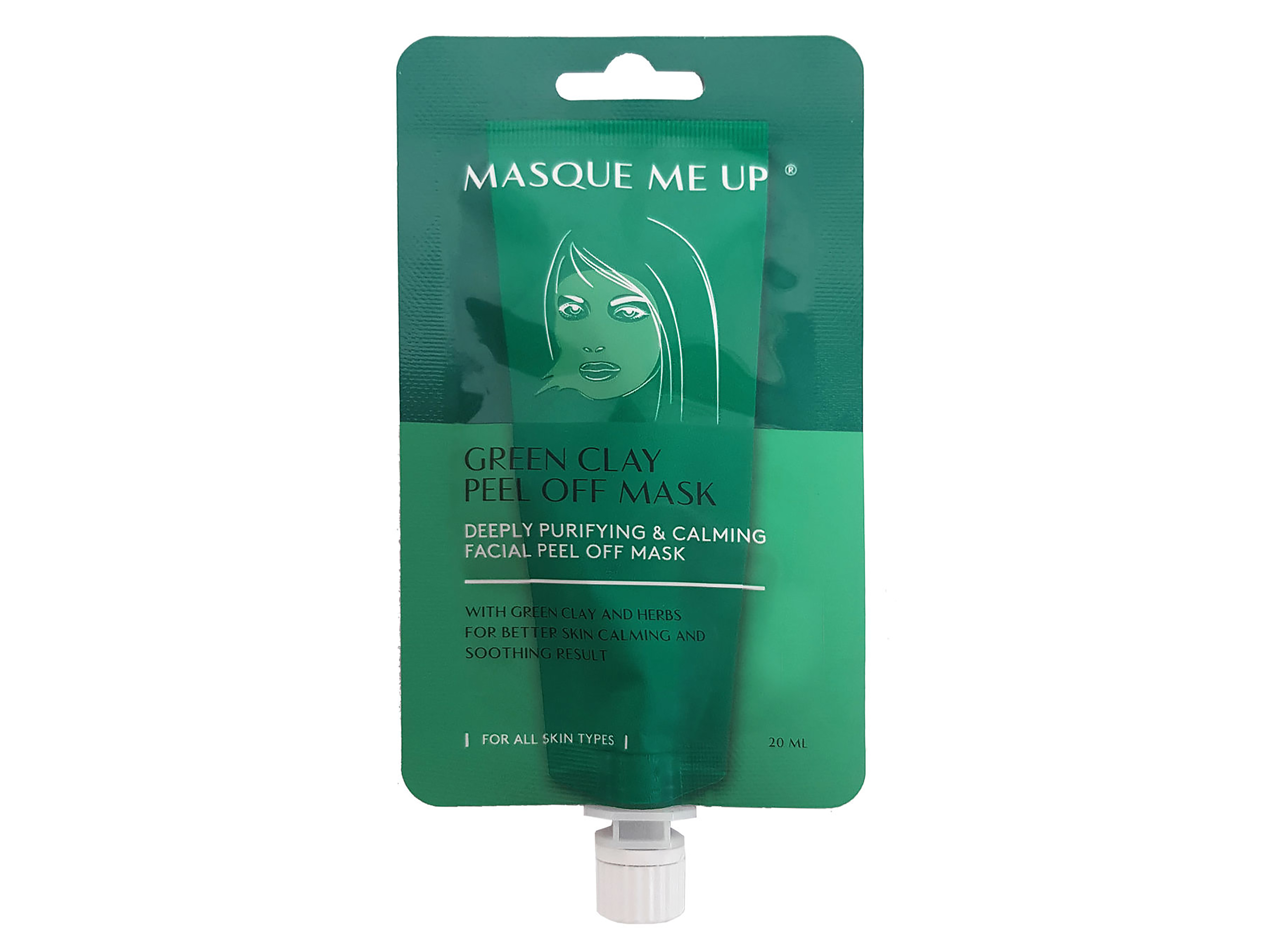 Masque Me Up Green Clay Peel Off Mask, 20 ml