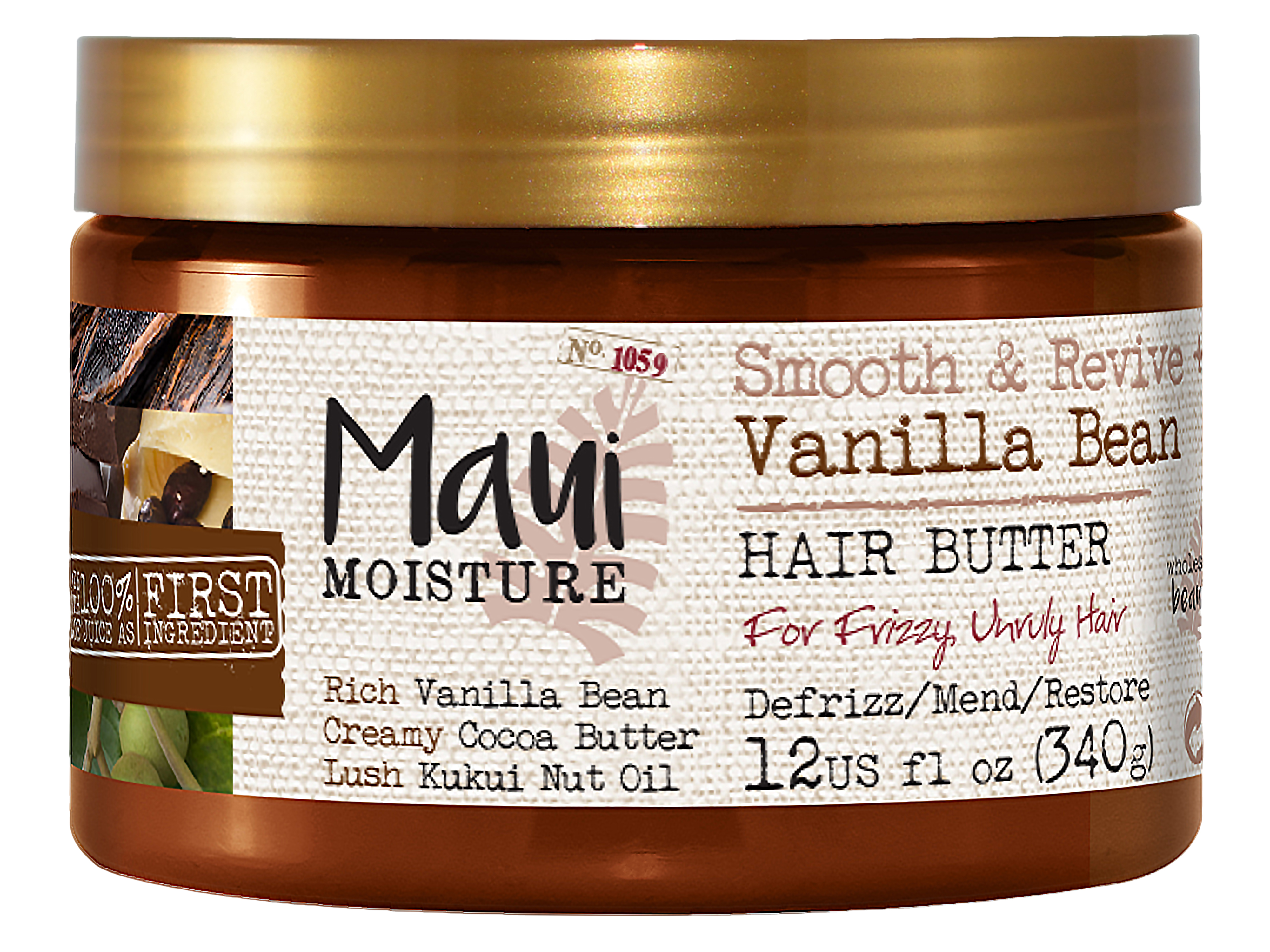 Maui Smooth & Revive + Vanilla Hair Mask, 340 gram