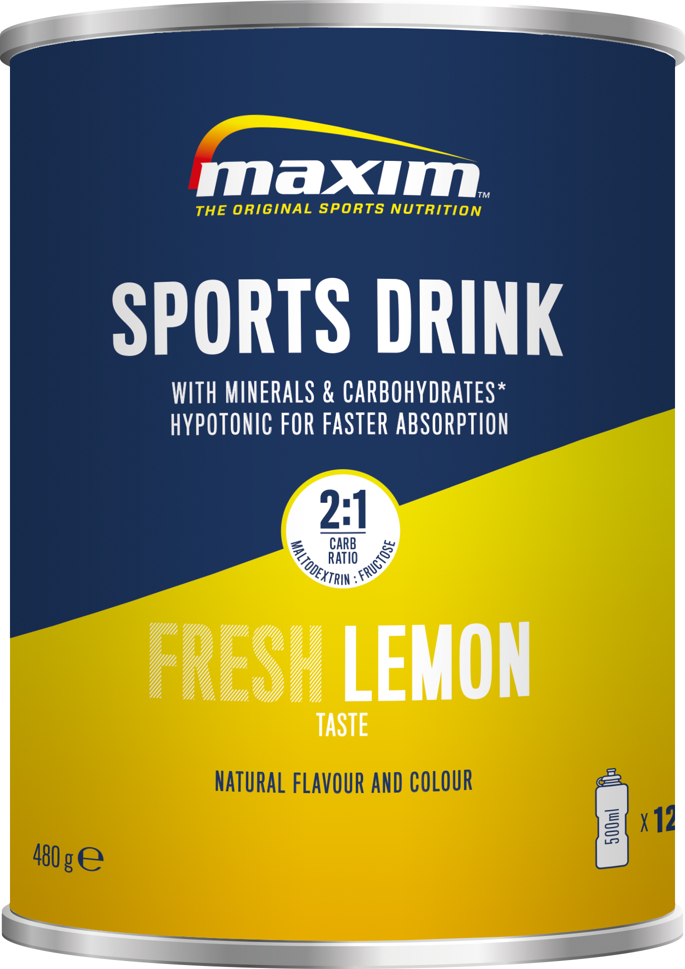 Maxim Sportsdrikk Sitron, 480 g