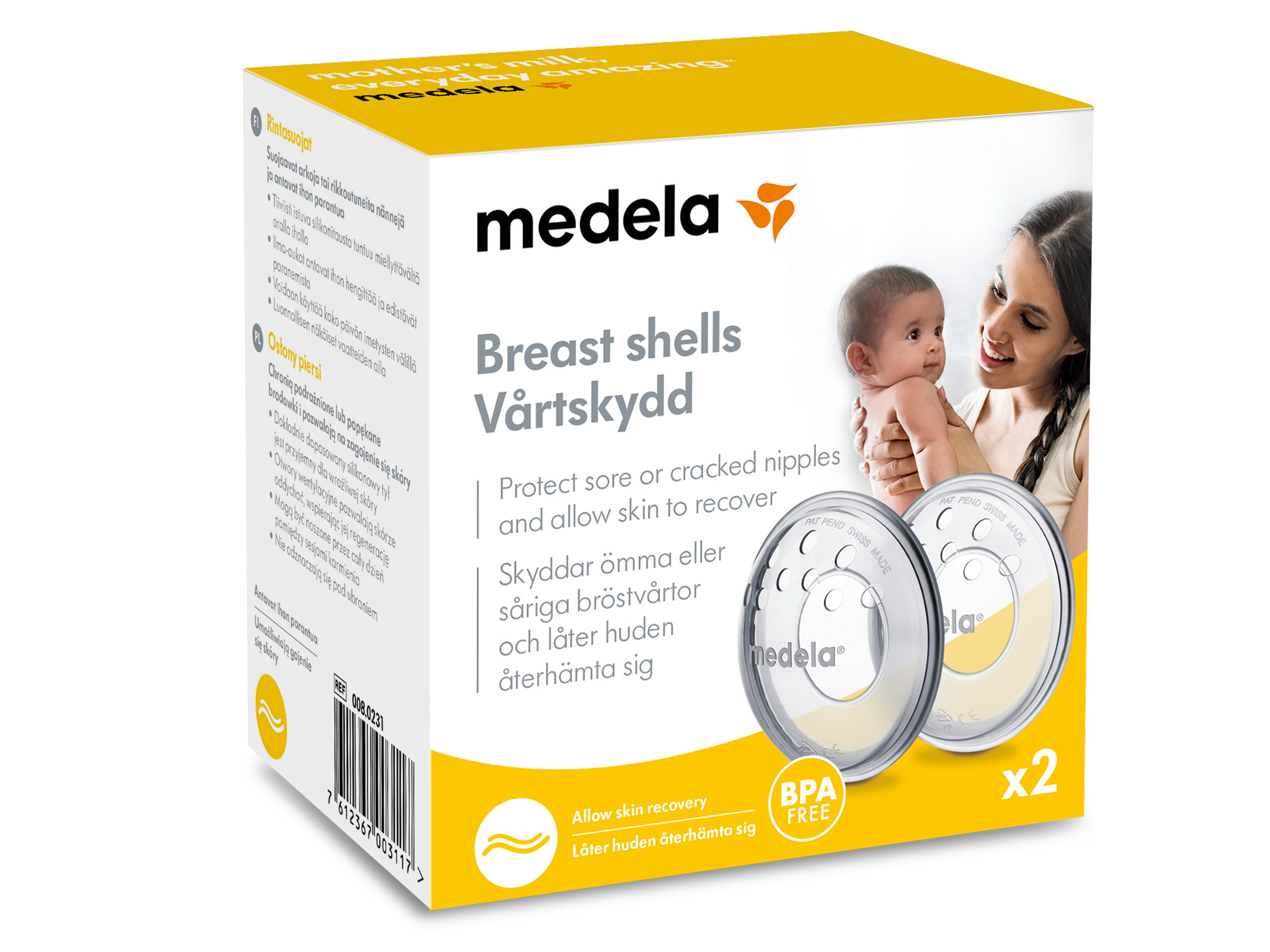 Medela Brystskjold såre brystvorter, 2 stk.