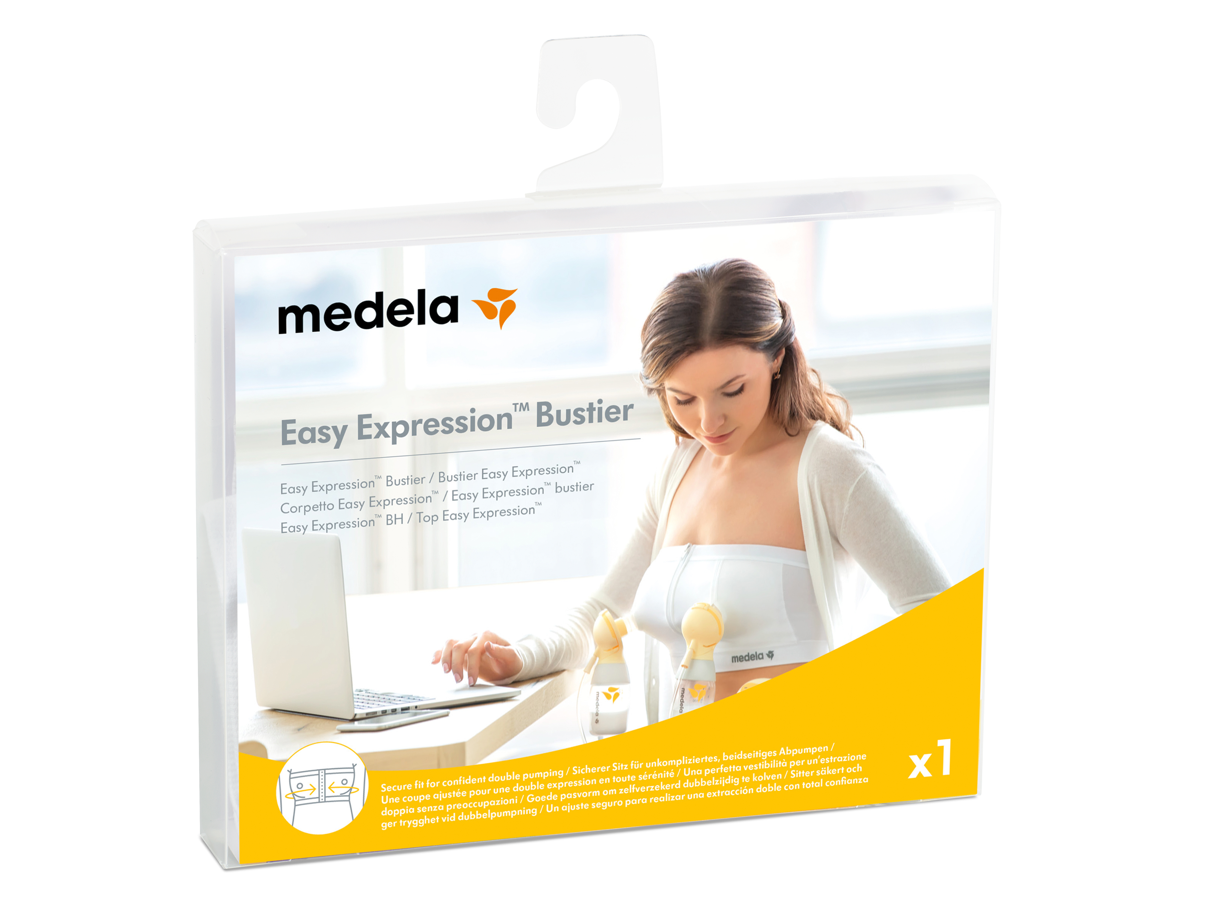 Medela Easy Expression BH Topp, Hvit, Størrelse M, 1 stk.