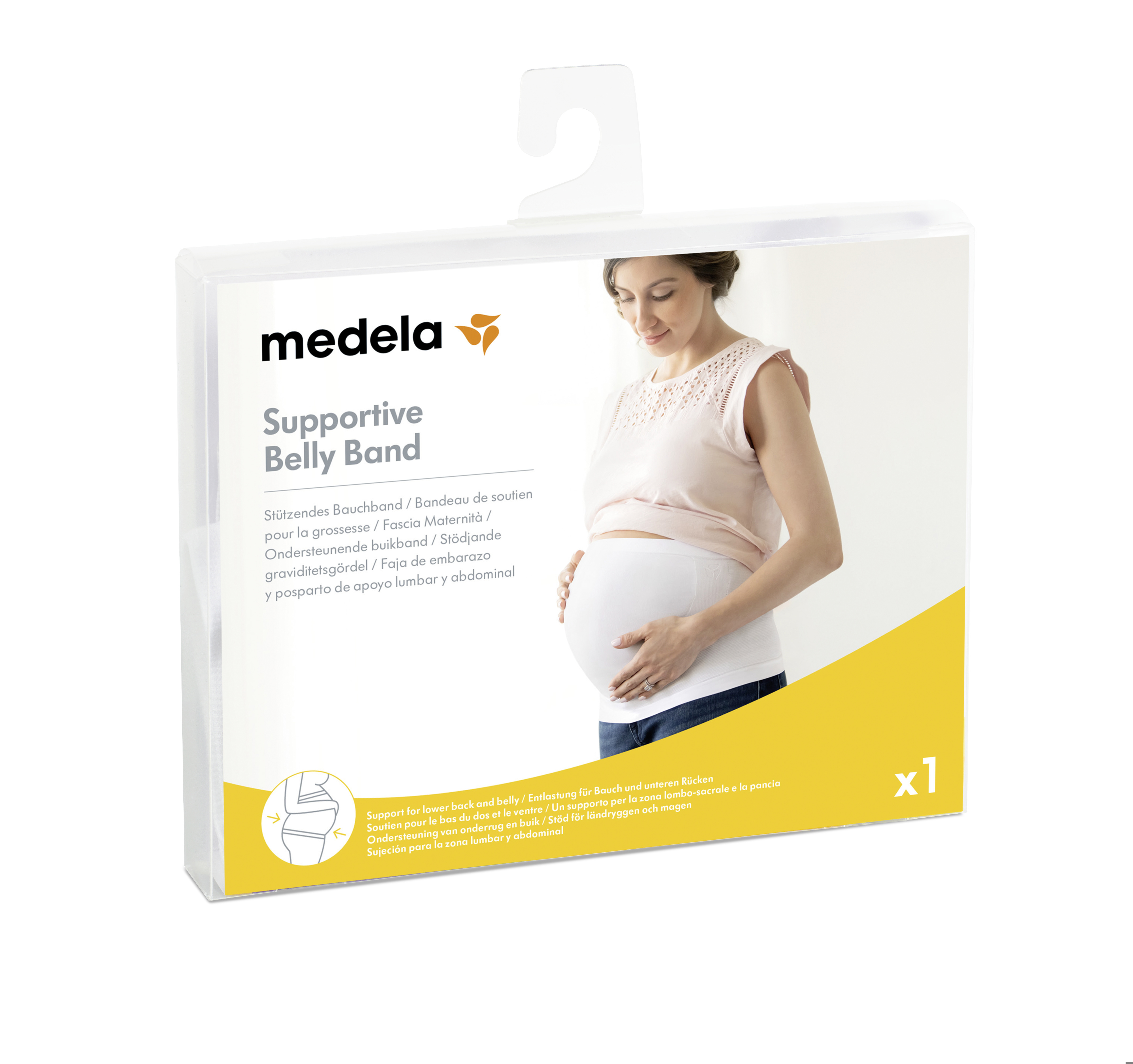 Medela Graviditetsbelte, Hvit, M, 1 stk.