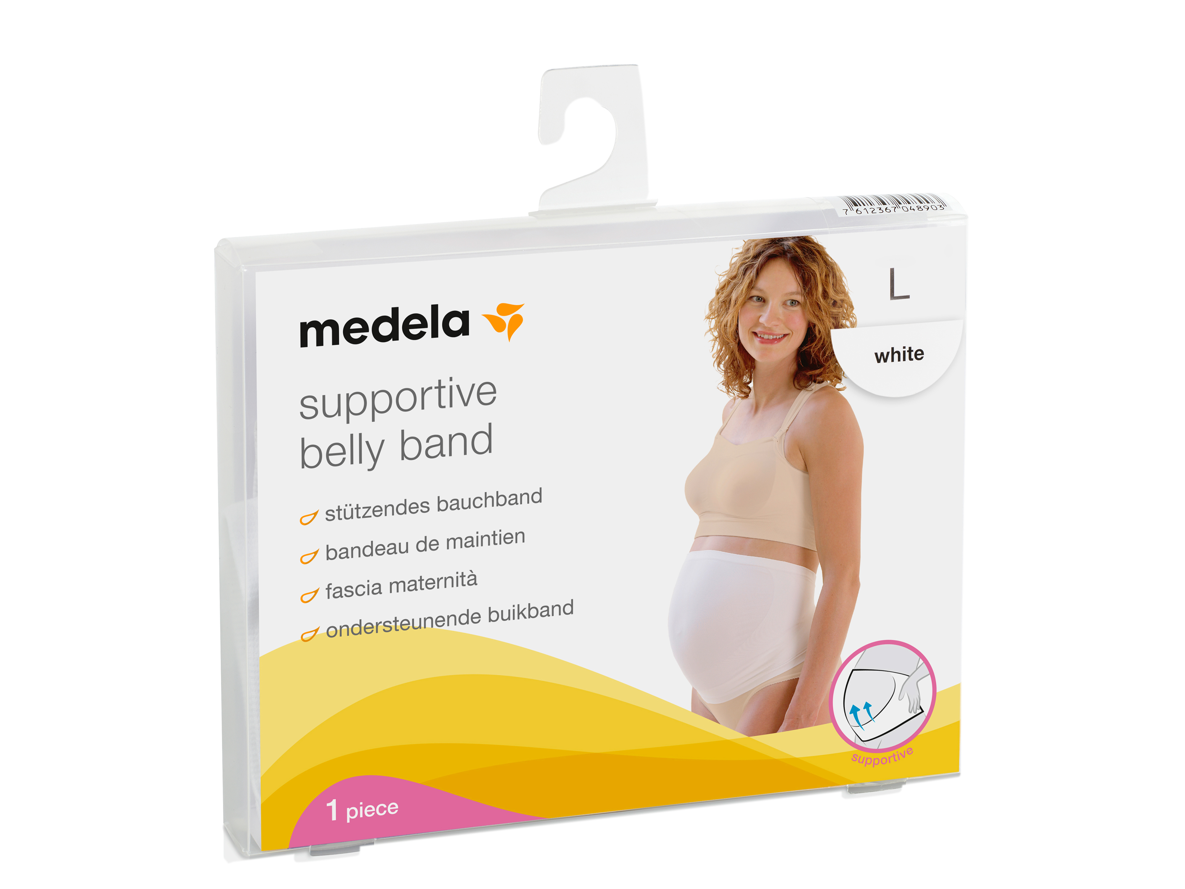 Medela Graviditetsbelte, Hvit, L, 1 stk.